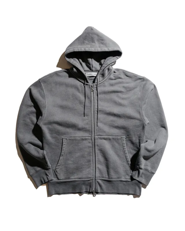 Our Legacy Rascal Hood Worn Black Hefty Fleece sold by Lost & Found