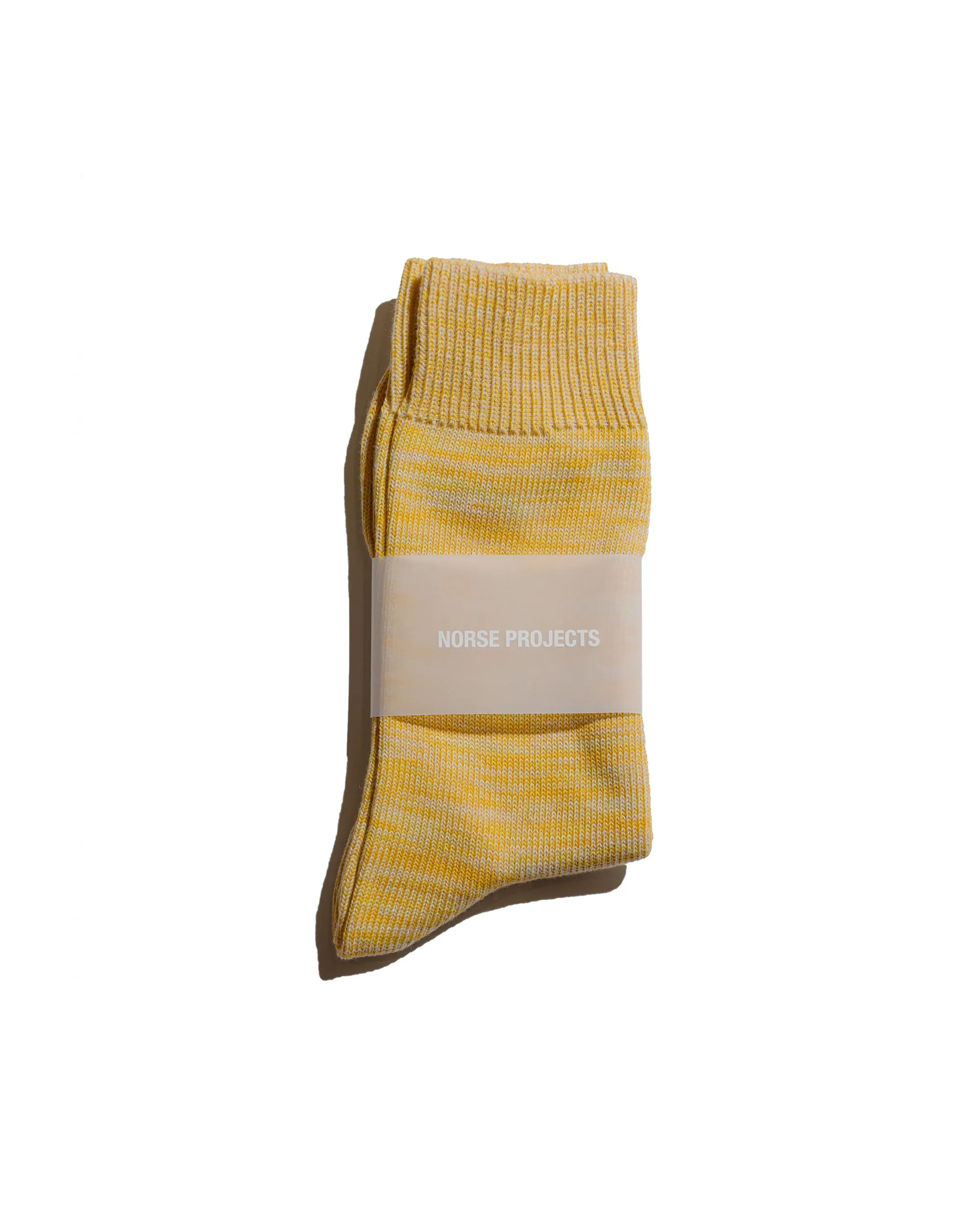 Norse Projects Bjarki Heavy Cotton Twist Sock Warm Yellow sold by Lost & Found
