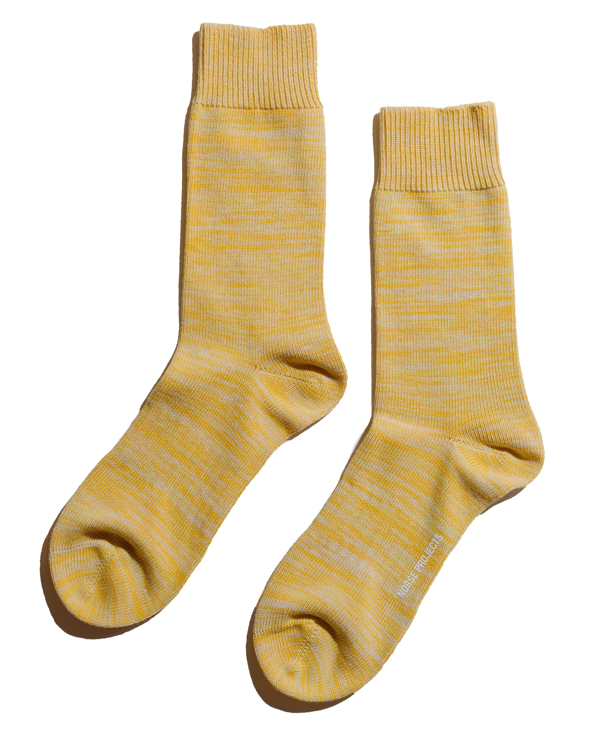 Norse Projects Bjarki Heavy Cotton Twist Sock Warm Yellow sold by Lost & Found product image thumbnail 2