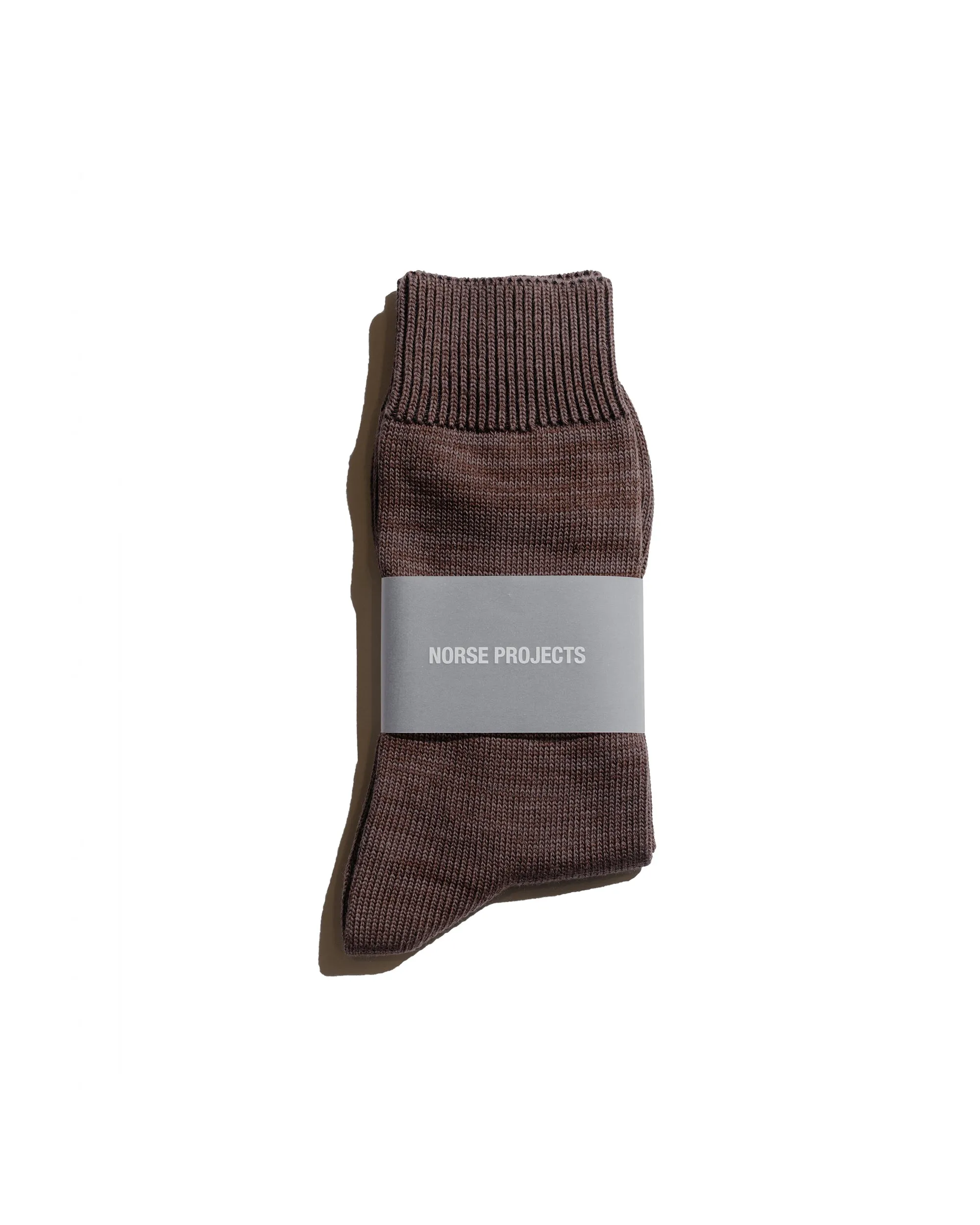 Norse Projects Bjarki Heavy Cotton Twist Sock Seal Brown sold by Lost & Found