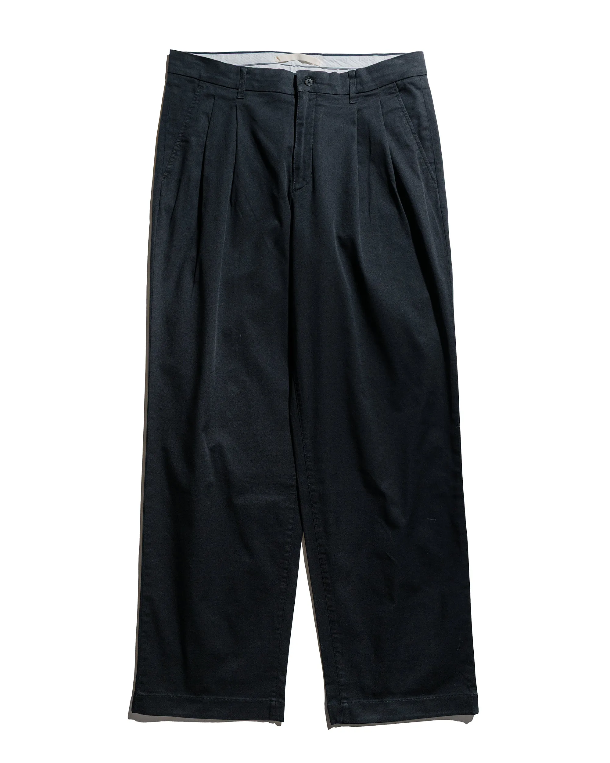Norse Projects Benn Relaxed Twill Pleated Trouser Black sold by Lost & Found