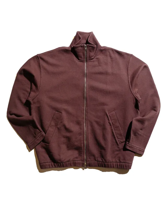 Norse Projects Bjorn Relaxed Organic Loopback Track Jacket Mahogany sold by Lost & Found