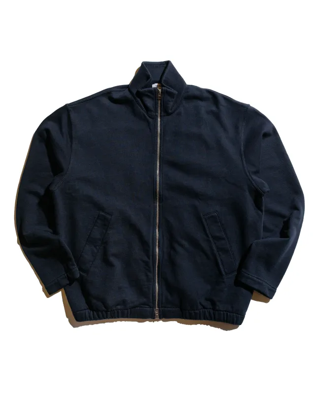 Norse Projects Bjorn Relaxed Organic Loopback Track Jacket Dark Navy sold by Lost & Found
