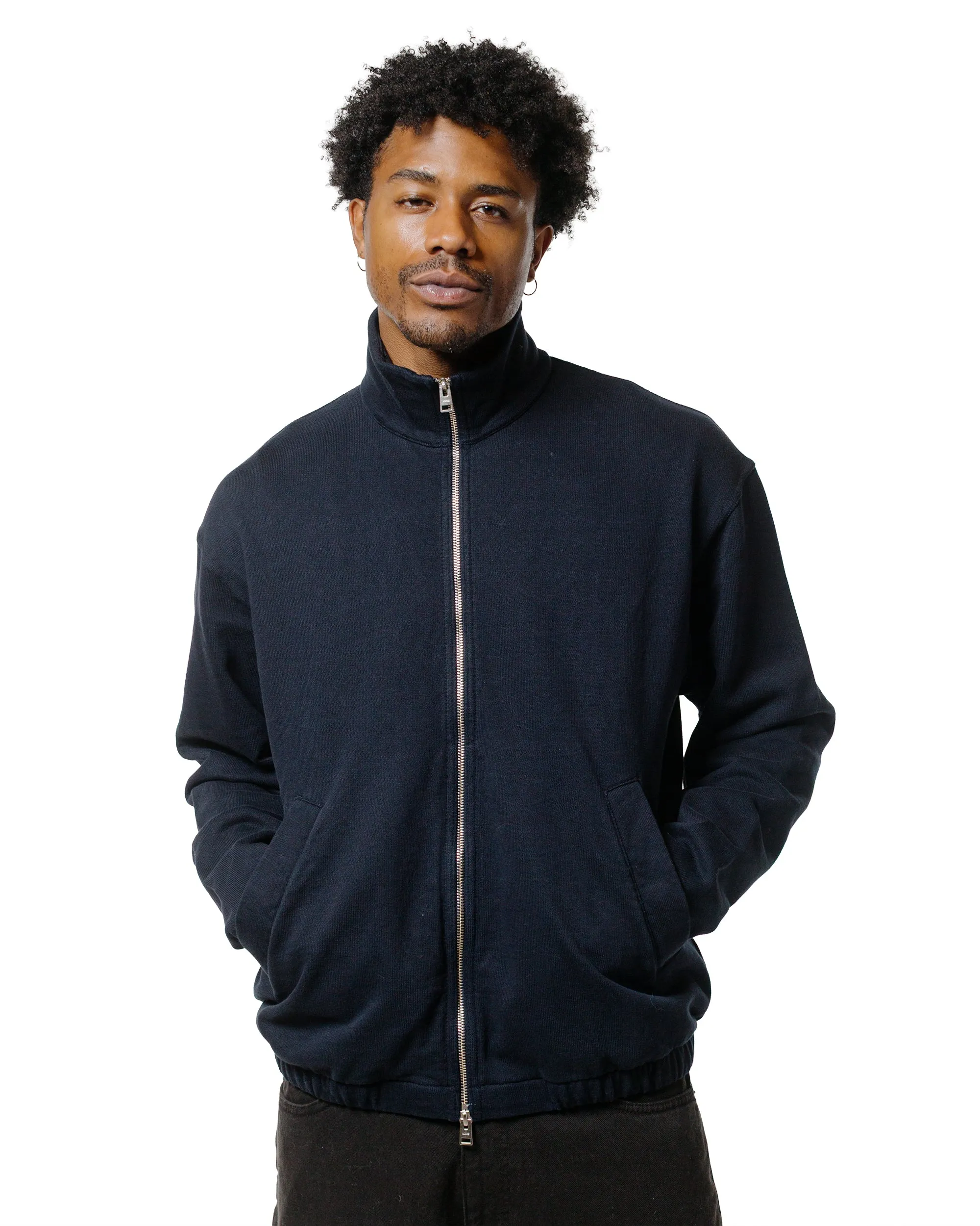 Norse Projects Bjorn Relaxed Organic Loopback Track Jacket Dark Navy sold by Lost & Found product image thumbnail 2