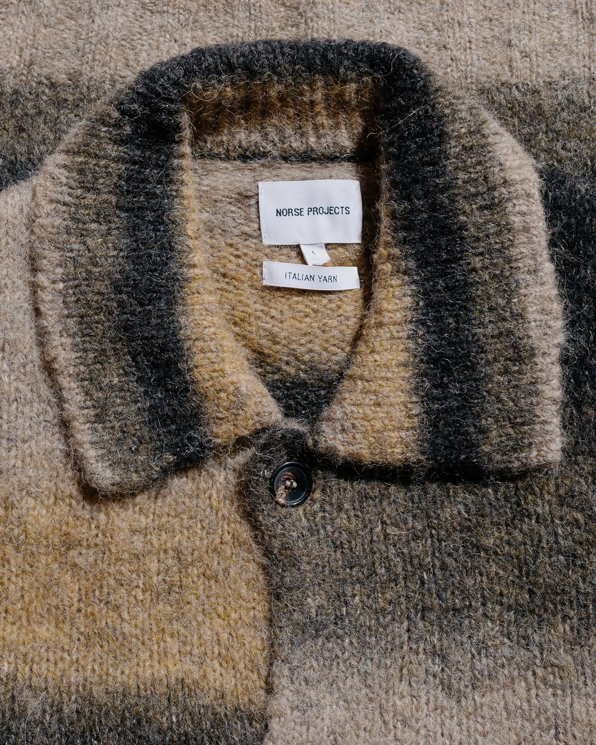 Norse Projects Erik Gradient Alpaca Wool Jacket Utility Khaki sold by Lost & Found product image thumbnail 5