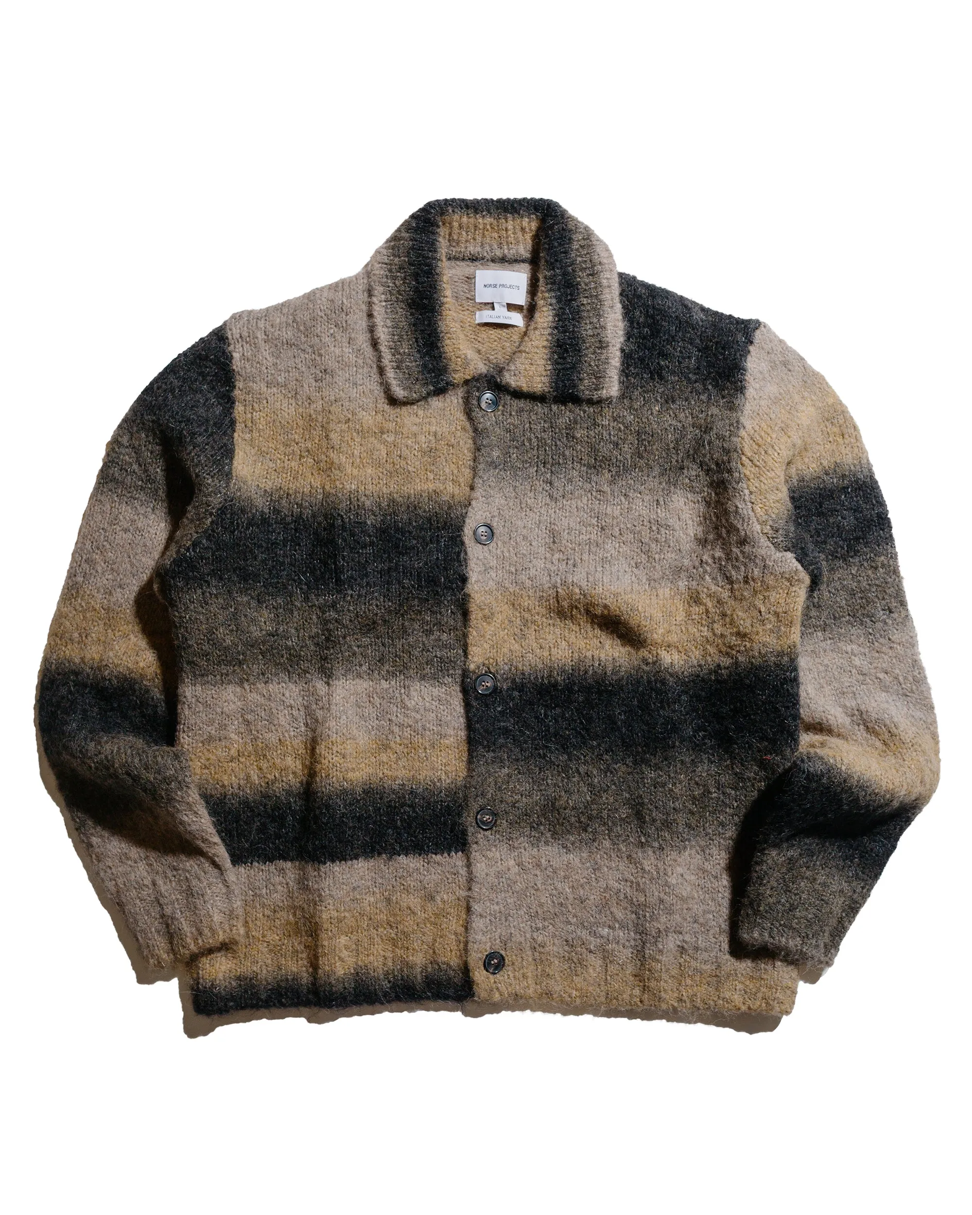 Norse Projects Erik Gradient Alpaca Wool Jacket Utility Khaki sold by Lost & Found