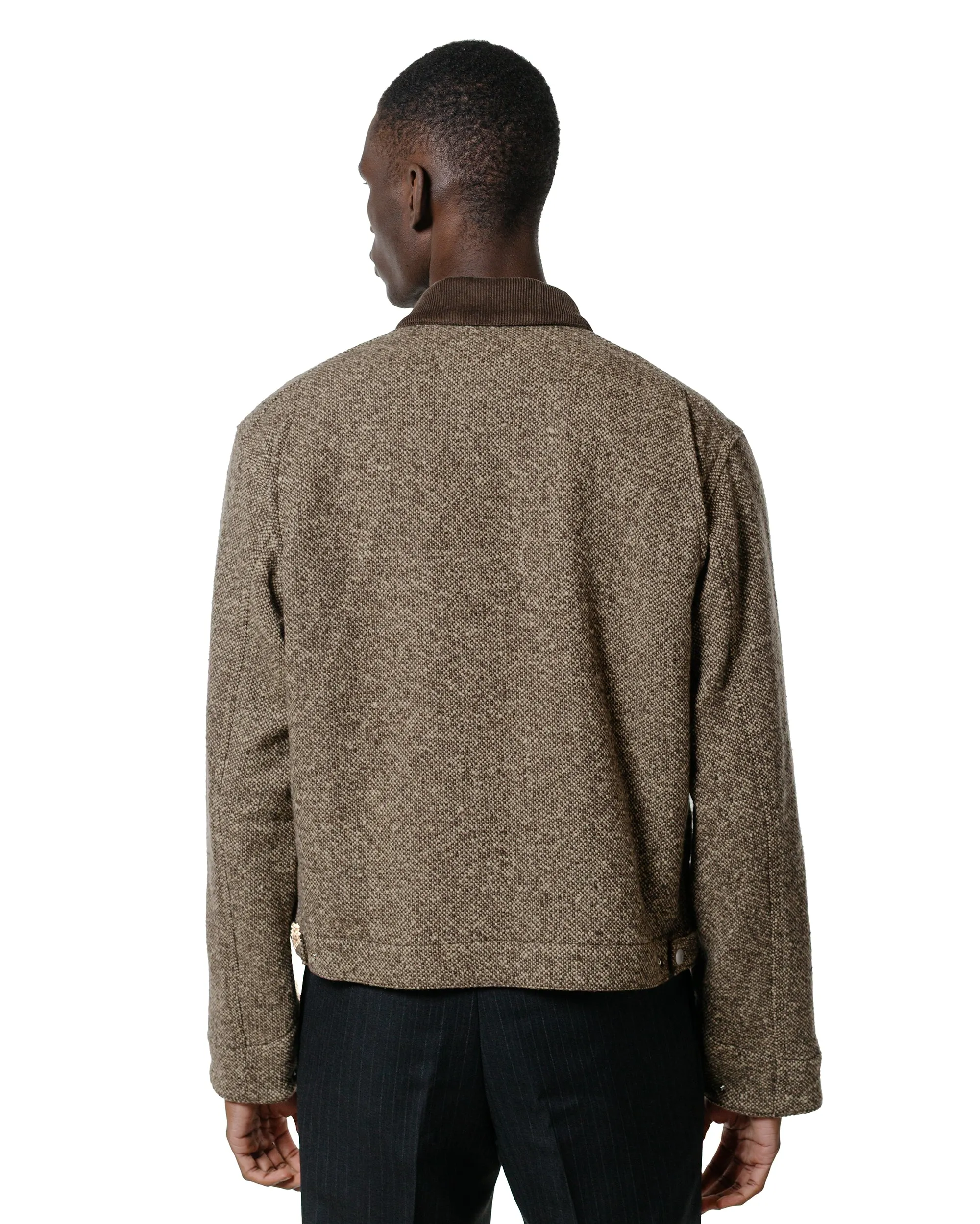 Auralee Homespun Tweed Zip Blouson Brown sold by Lost & Found product image thumbnail 3
