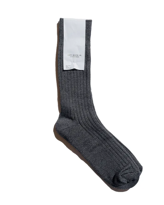 Lady White Co. LWC Sock Black Melange sold by Lost & Found