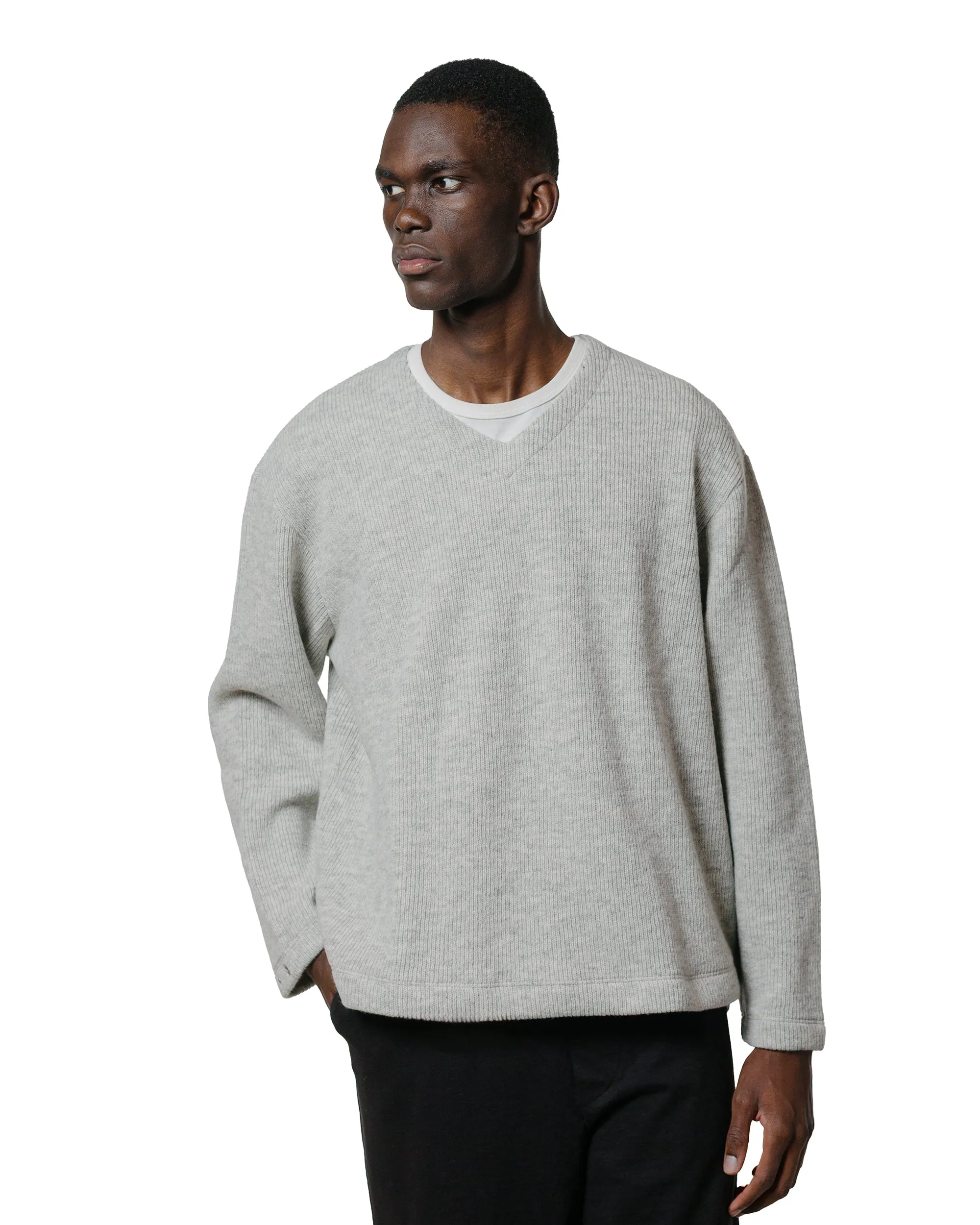 Lady White Co. V Neck Snap Sweater Oat sold by Lost & Found product image thumbnail 2