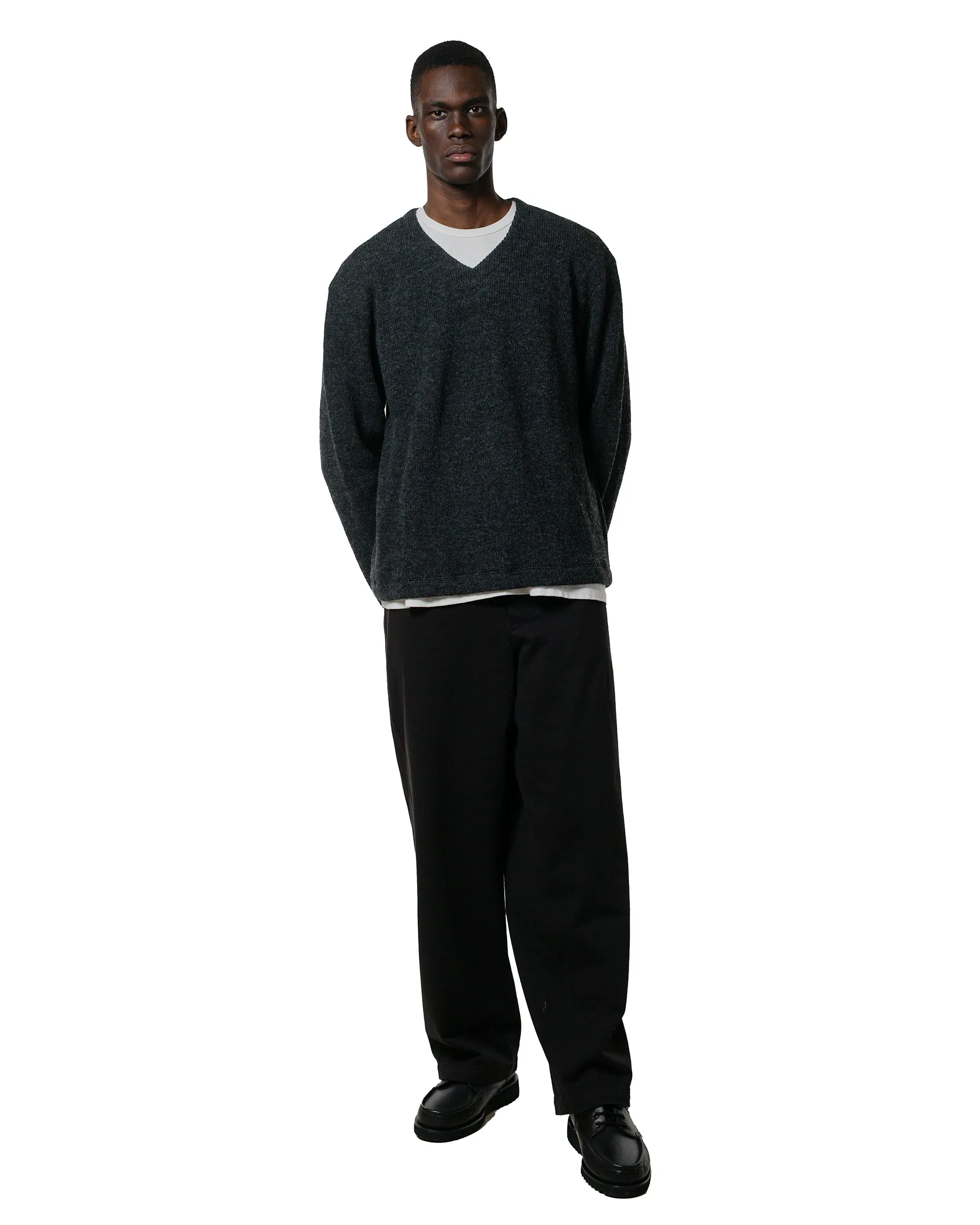 Lady White Co. V Neck Snap Sweater Charcoal sold by Lost & Found product image thumbnail 4