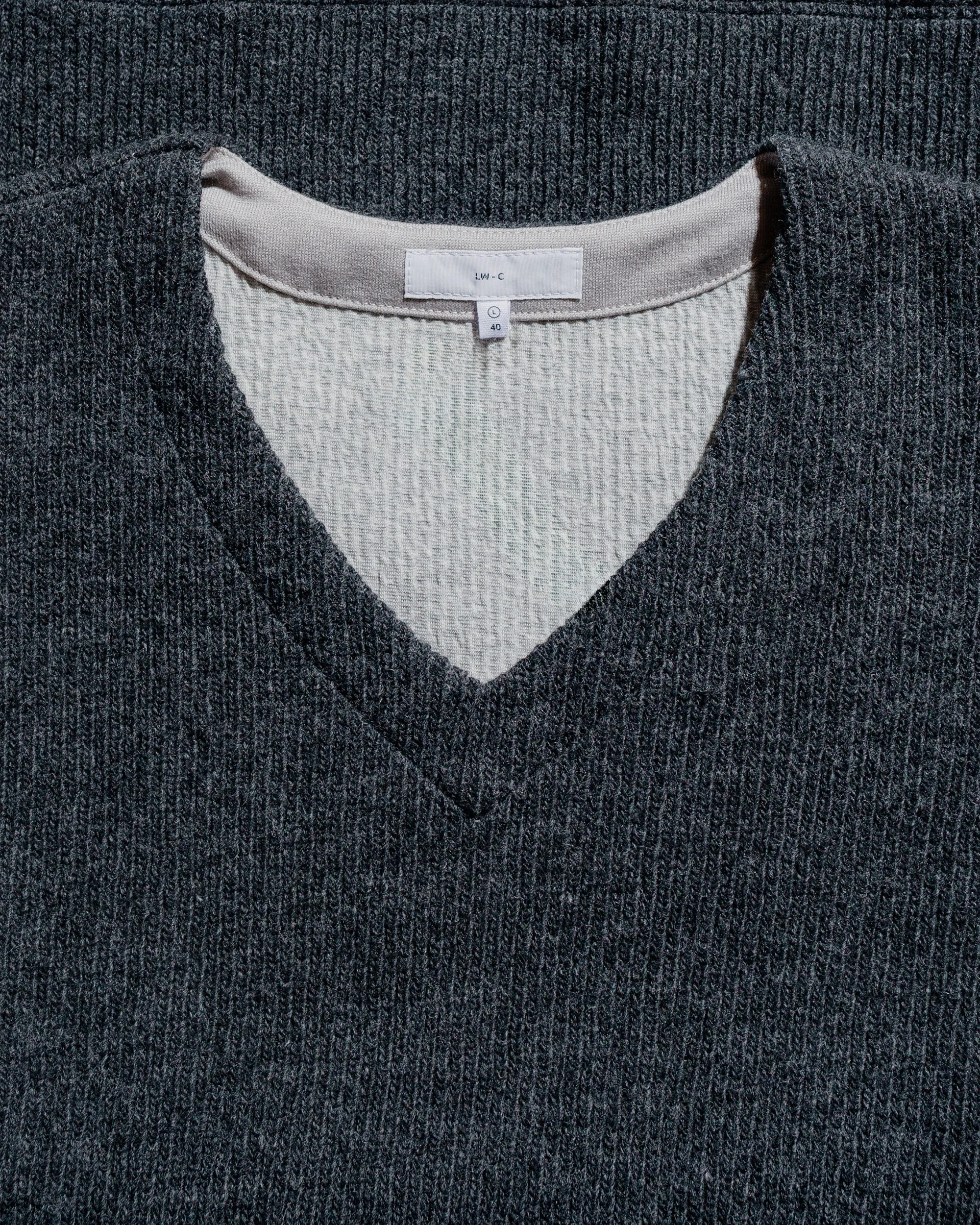 Lady White Co. V Neck Snap Sweater Charcoal sold by Lost & Found product image thumbnail 5