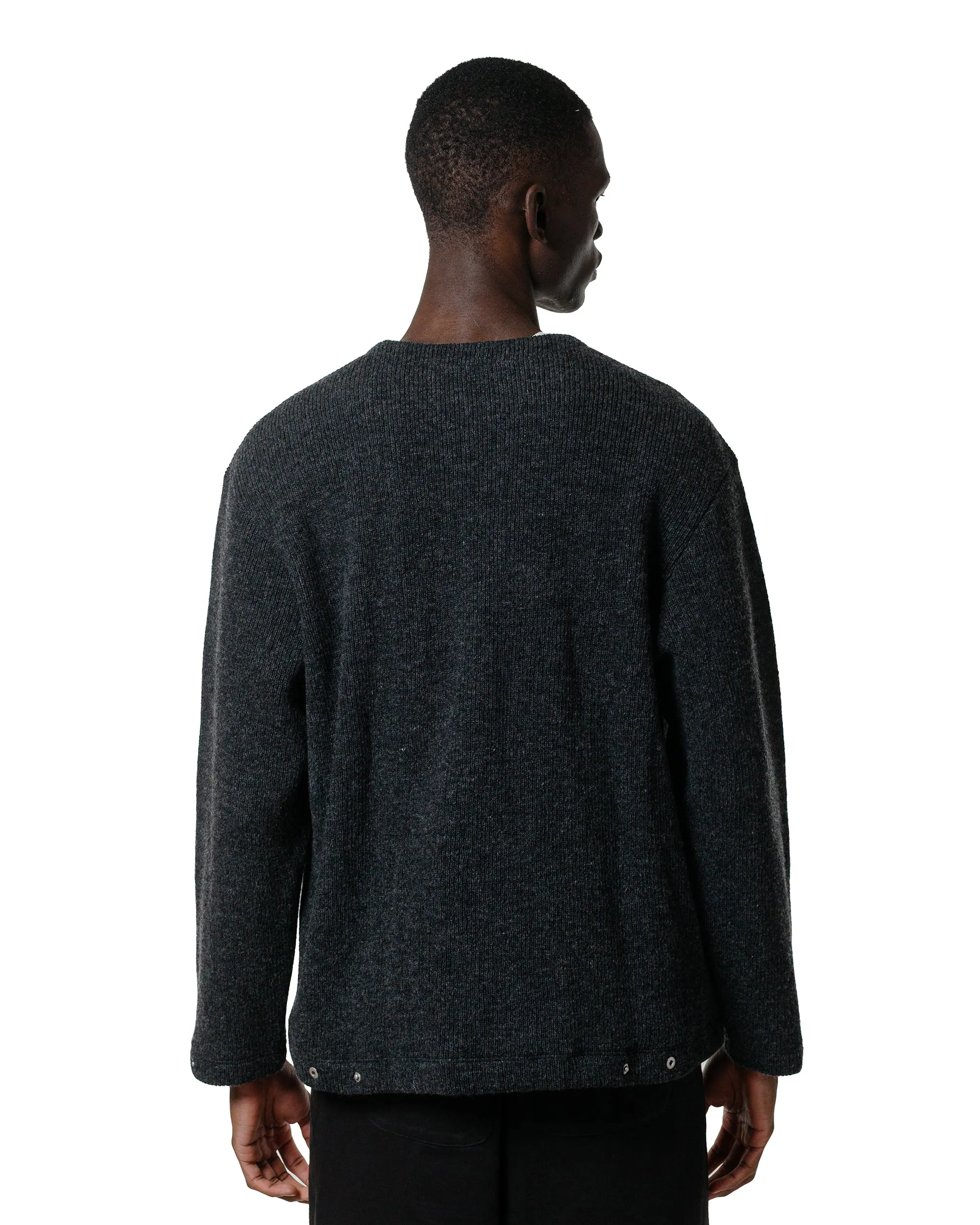 Lady White Co. V Neck Snap Sweater Charcoal sold by Lost & Found product image thumbnail 3