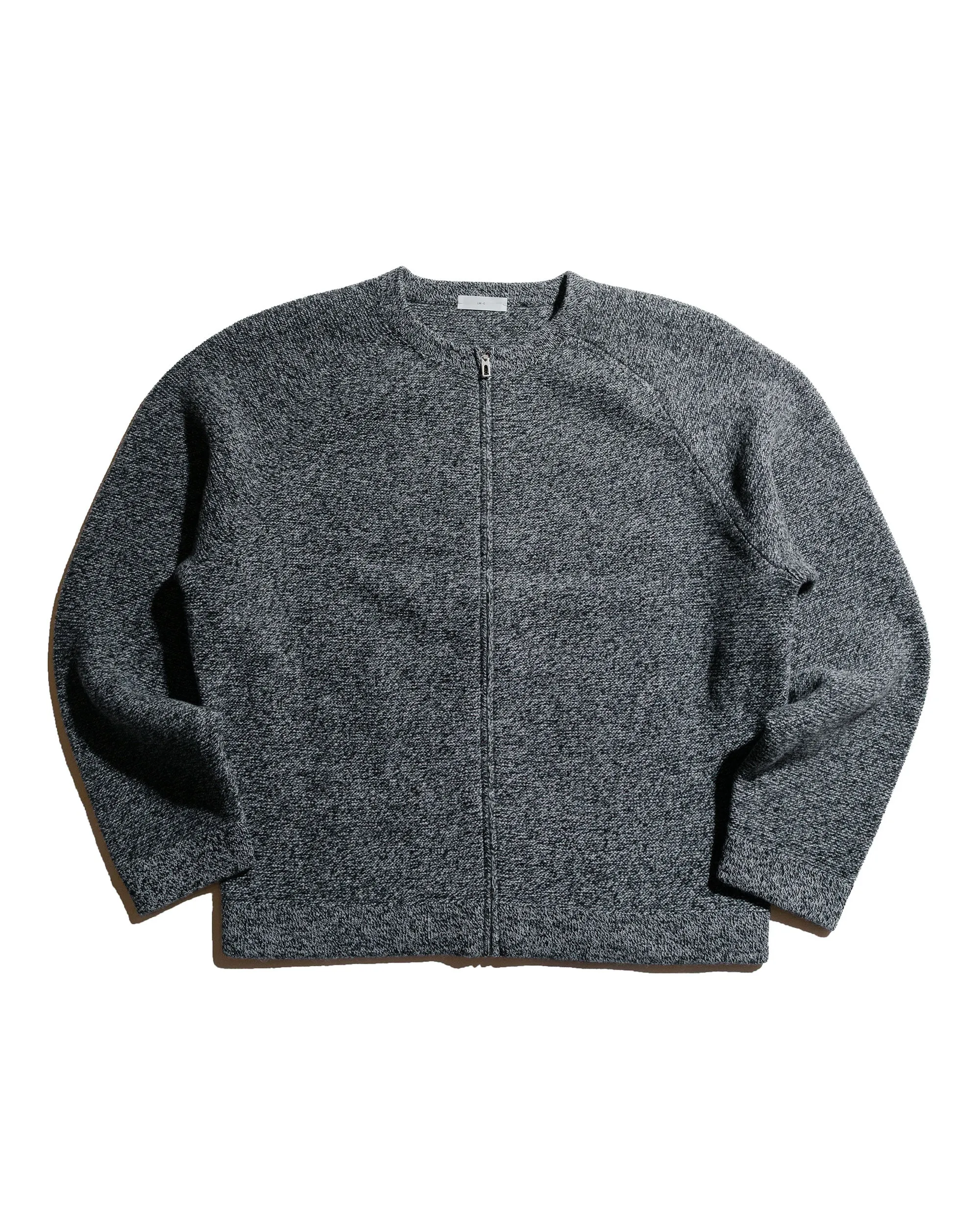 Lady White Co. Wool Link Zip Cardigan Black Twist sold by Lost & Found