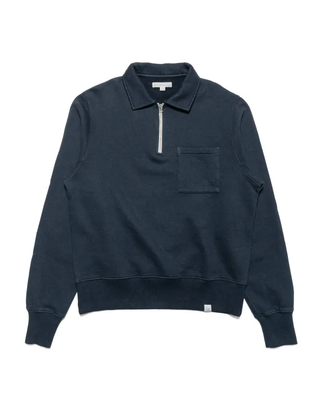 Merz B. Schwanen ZIPC01 Zip Collar Sweatshirt Charcoal sold by Lost & Found