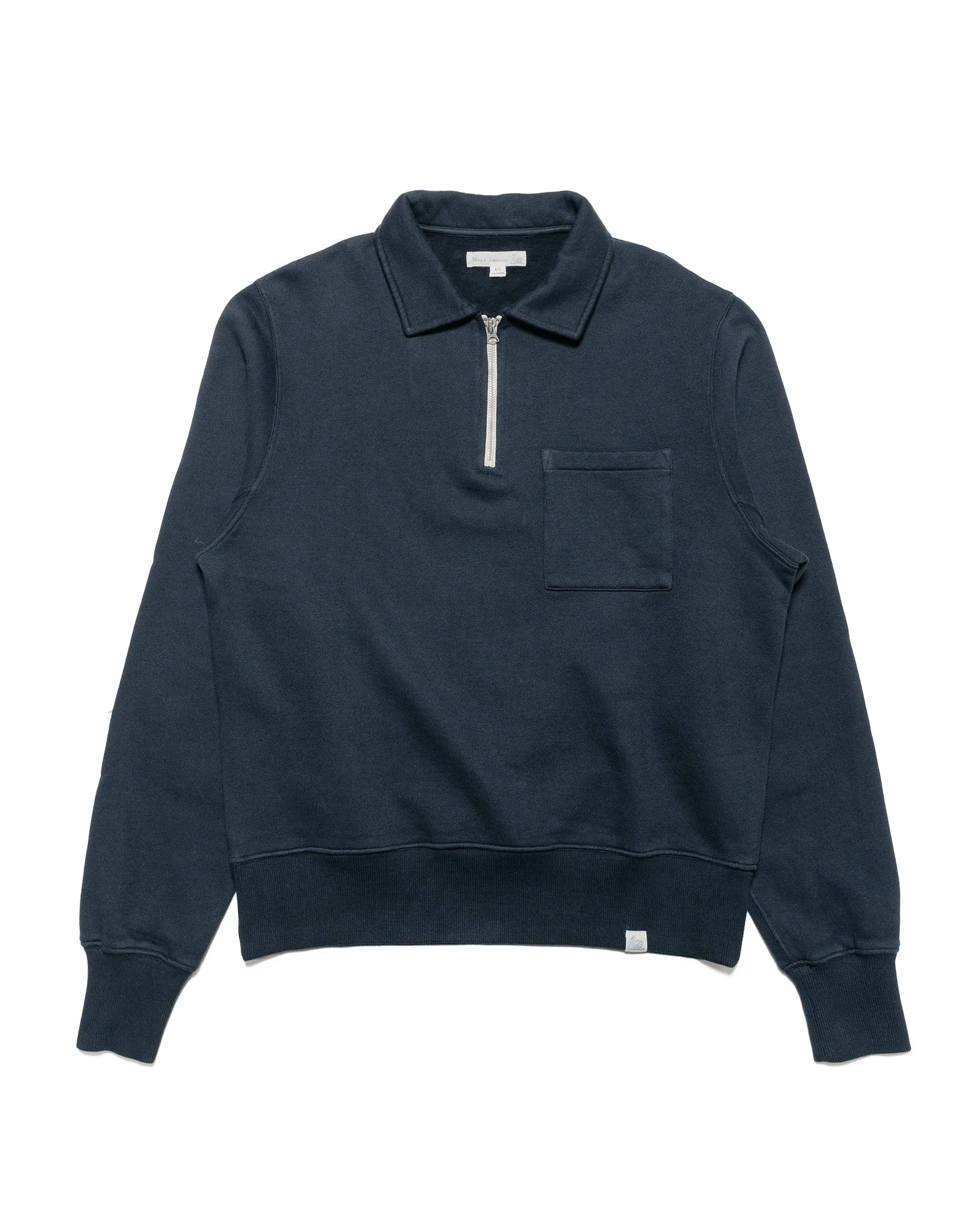 Merz B. Schwanen ZIPC01 Zip Collar Sweatshirt Charcoal sold by Lost & Found