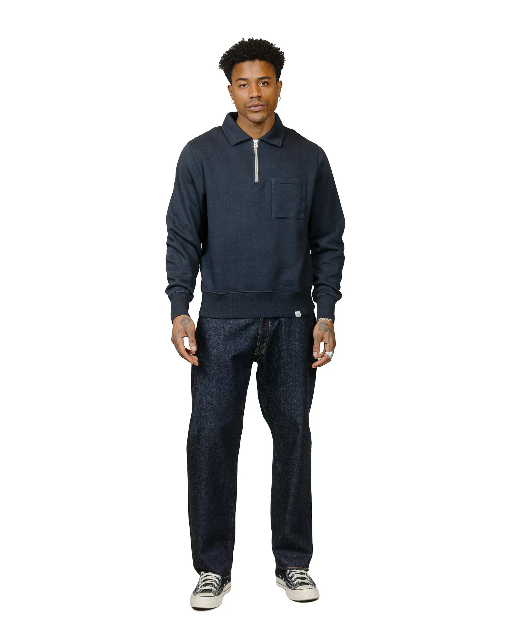 Merz B. Schwanen ZIPC01 Zip Collar Sweatshirt Charcoal sold by Lost & Found product image thumbnail 4