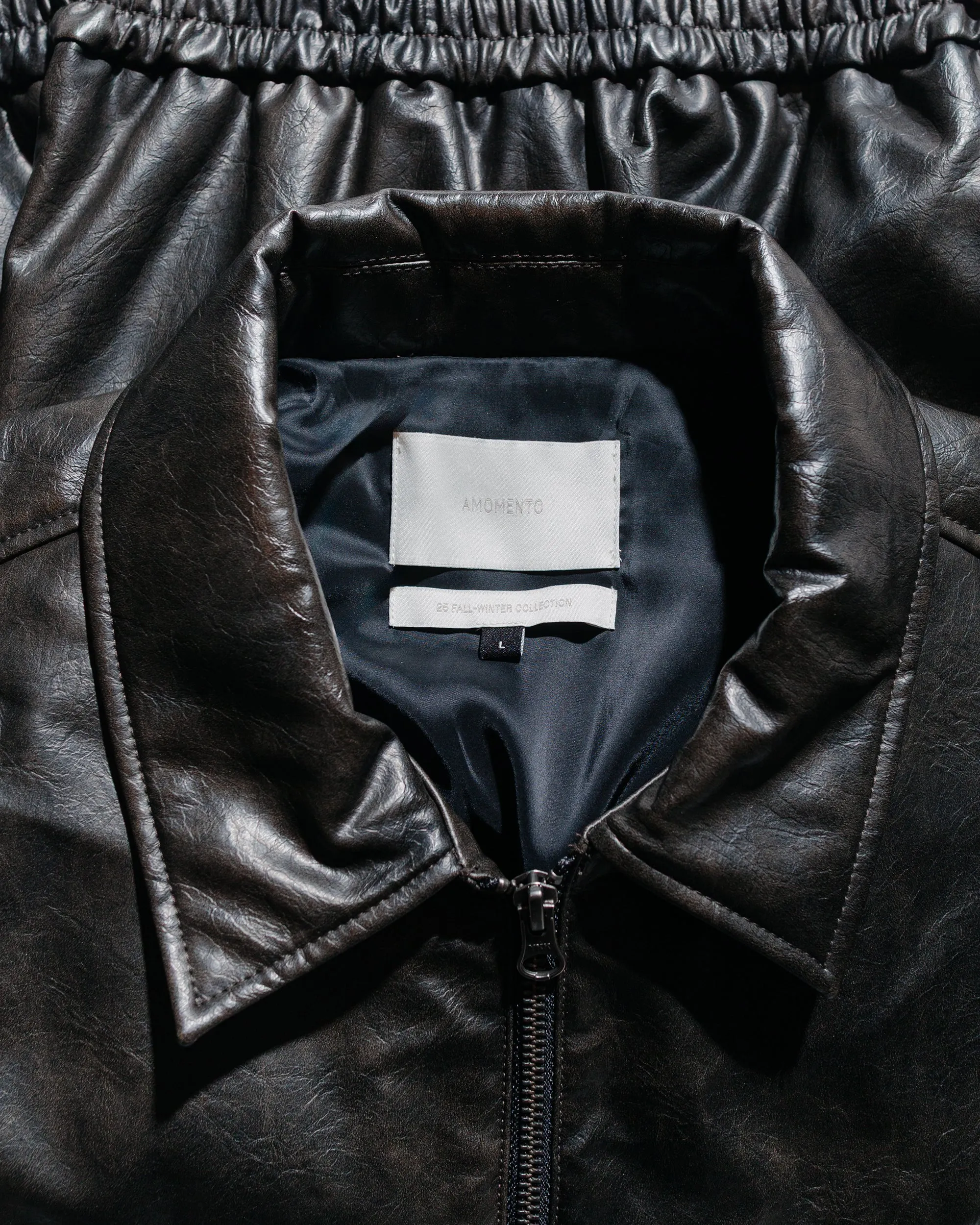 Amomento Vegan Leather Blouson Black sold by Lost & Found product image thumbnail 5
