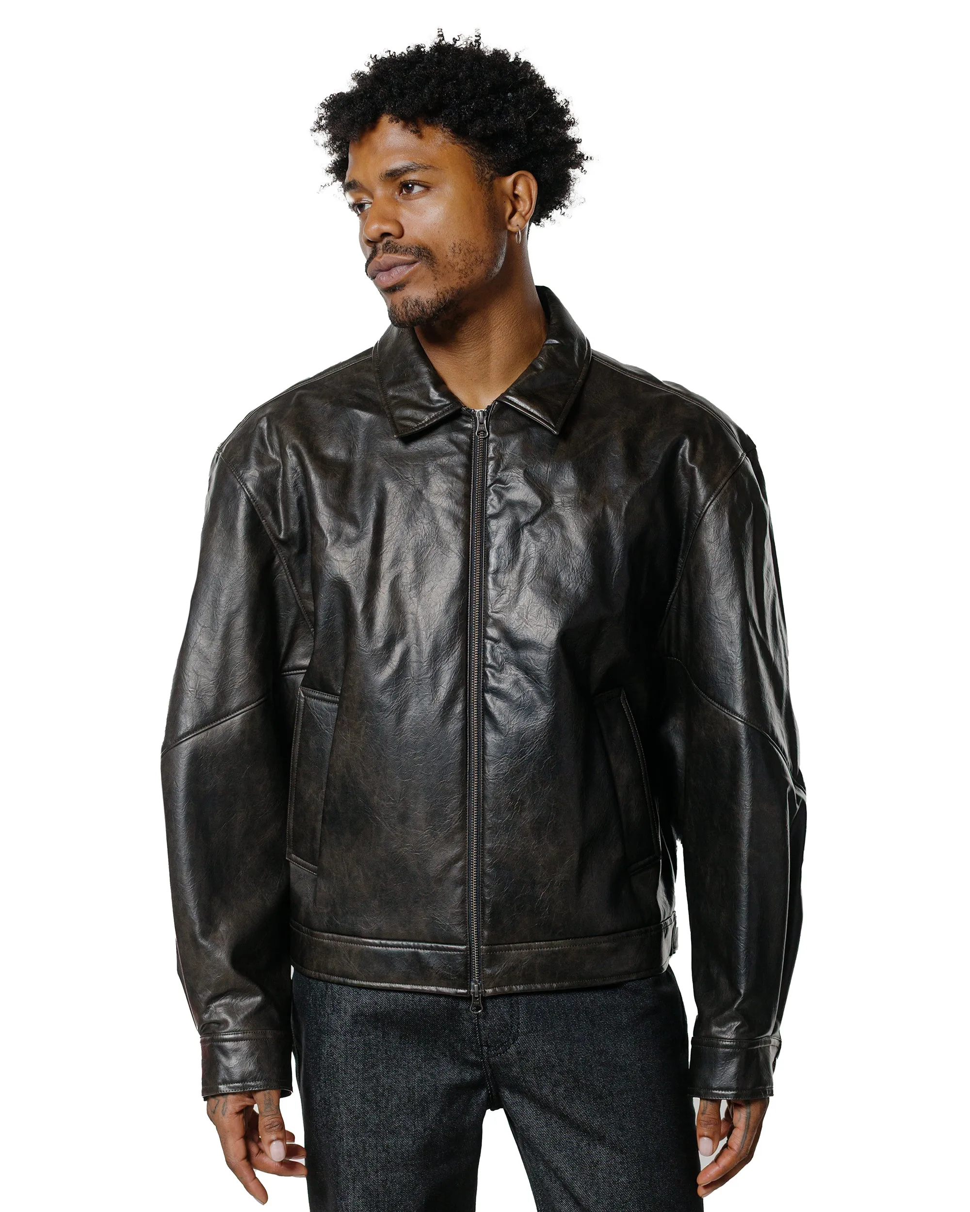 Amomento Vegan Leather Blouson Black sold by Lost & Found product image thumbnail 2