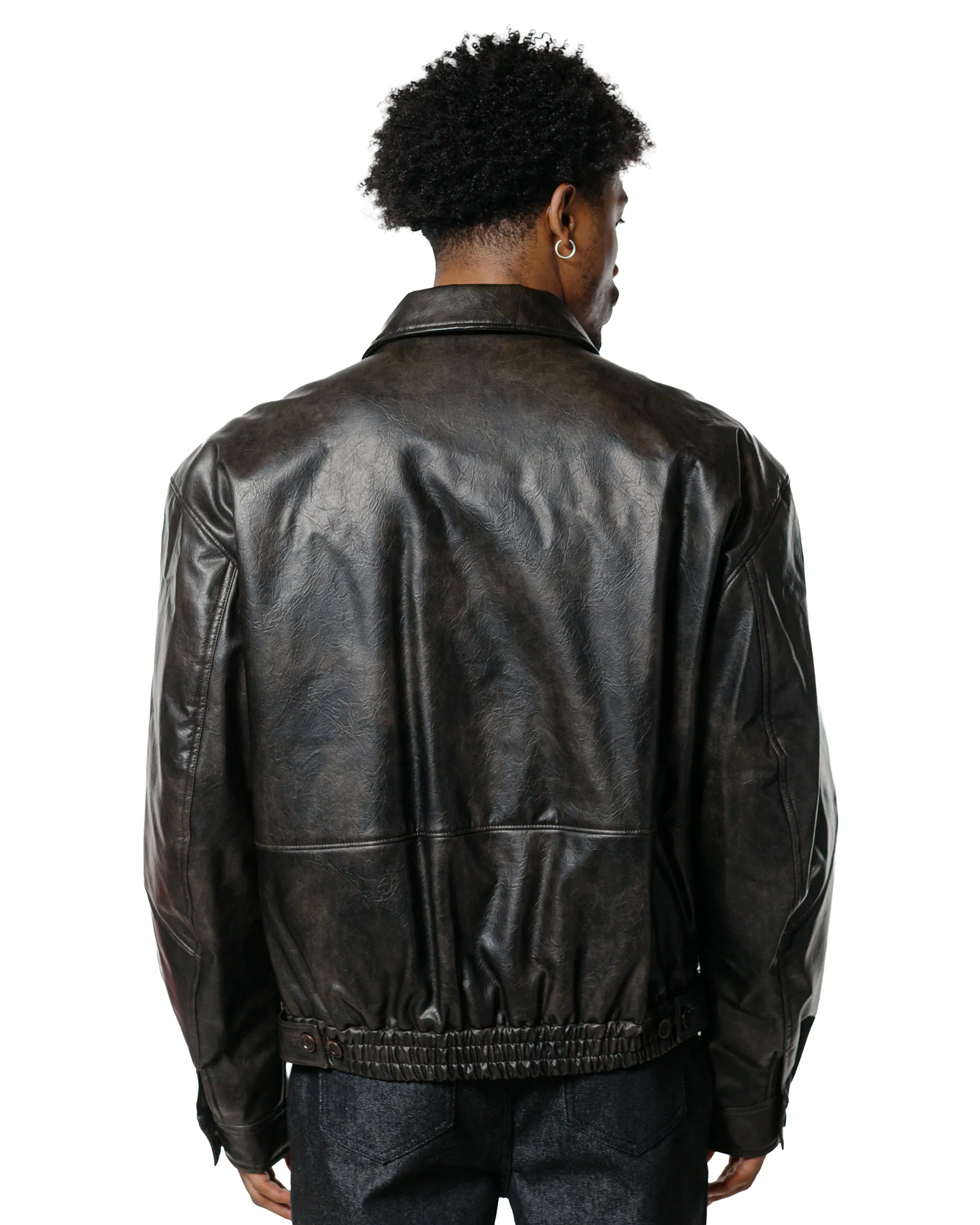 Amomento Vegan Leather Blouson Black sold by Lost & Found product image thumbnail 3