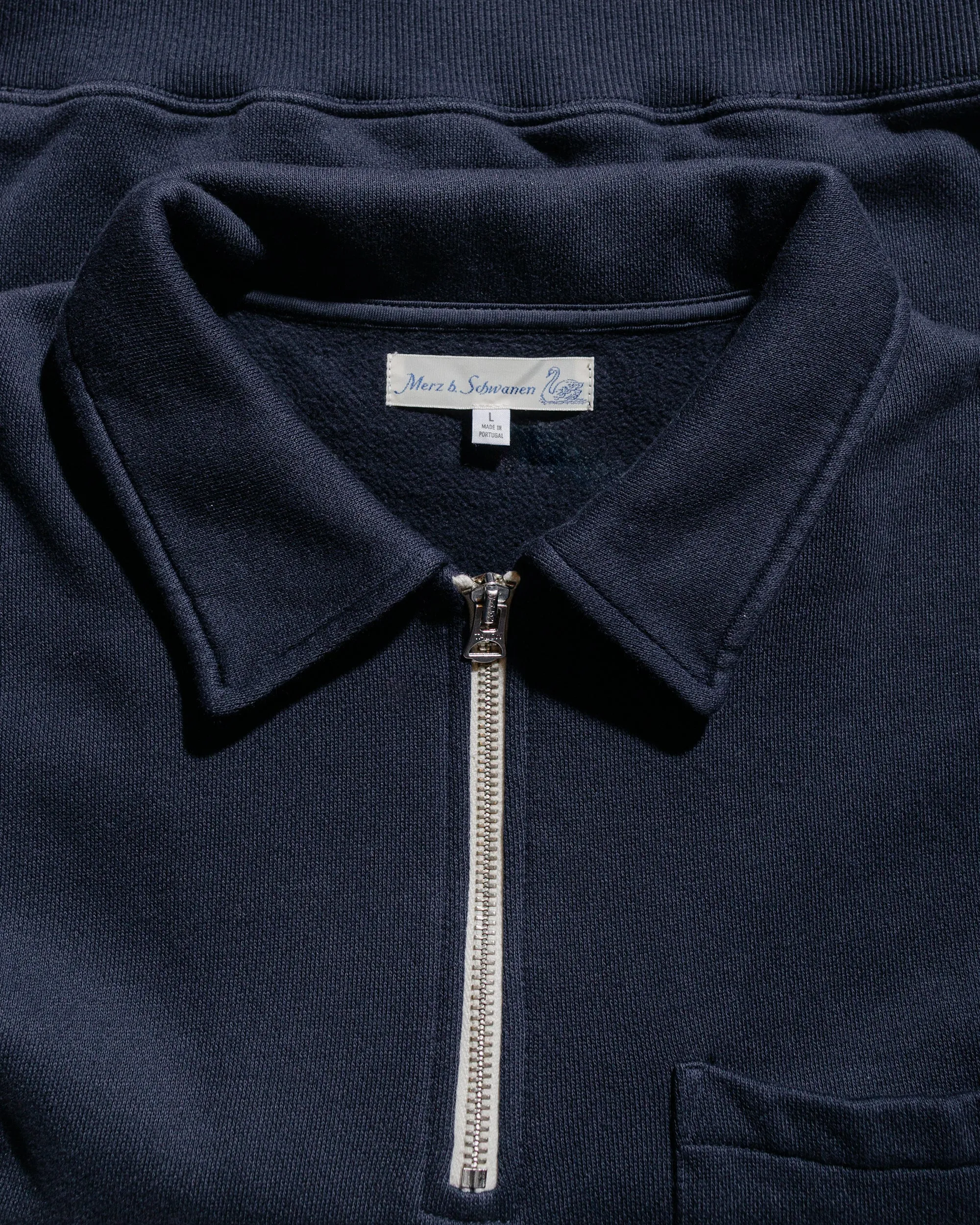 Merz B. Schwanen ZIPC01 Zip Collar Sweatshirt Dark Navy sold by Lost & Found product image thumbnail 4