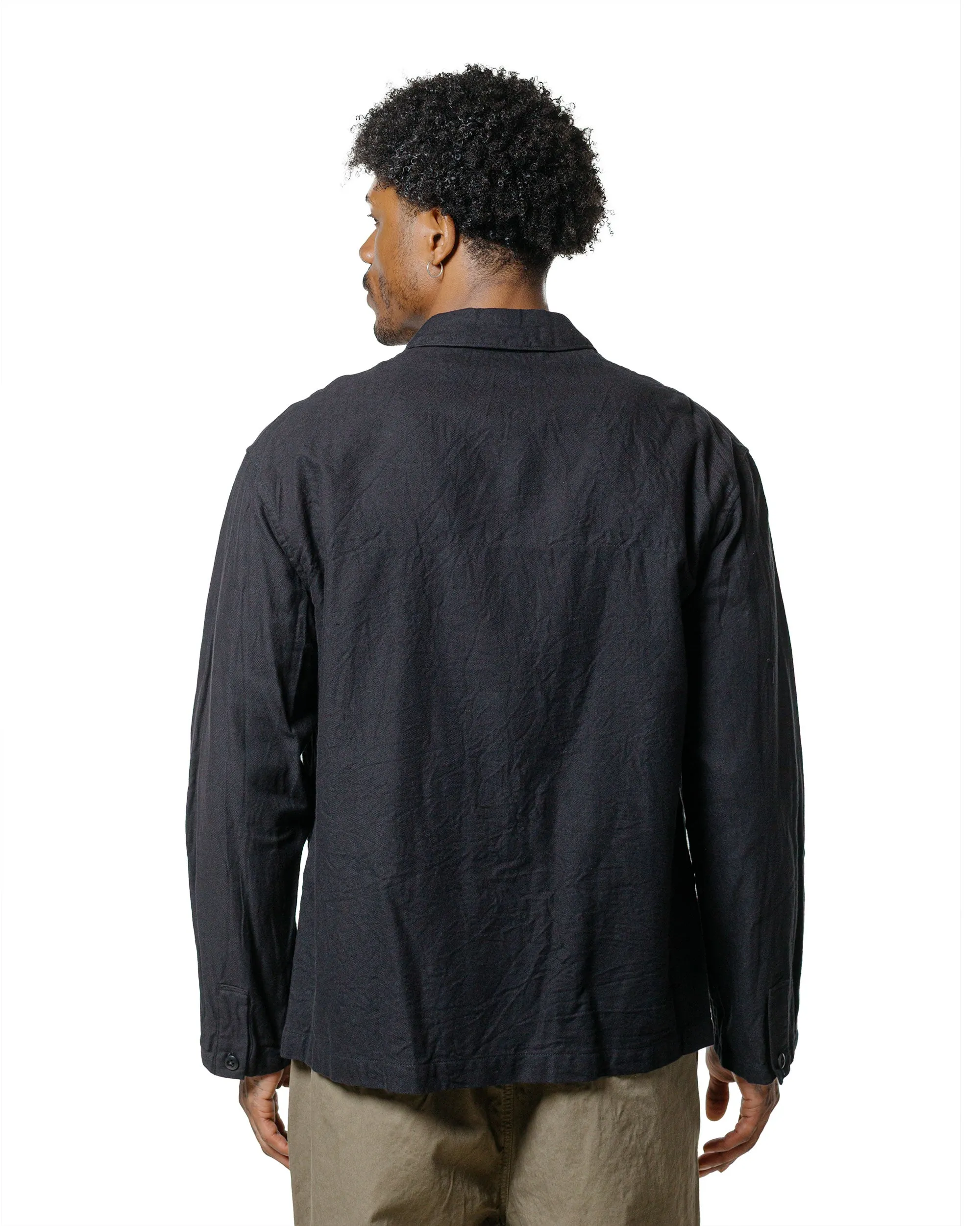 Sage de Cret Cotton/Wool Flannel Short Shirt Jacket Black sold by Lost & Found product image thumbnail 3