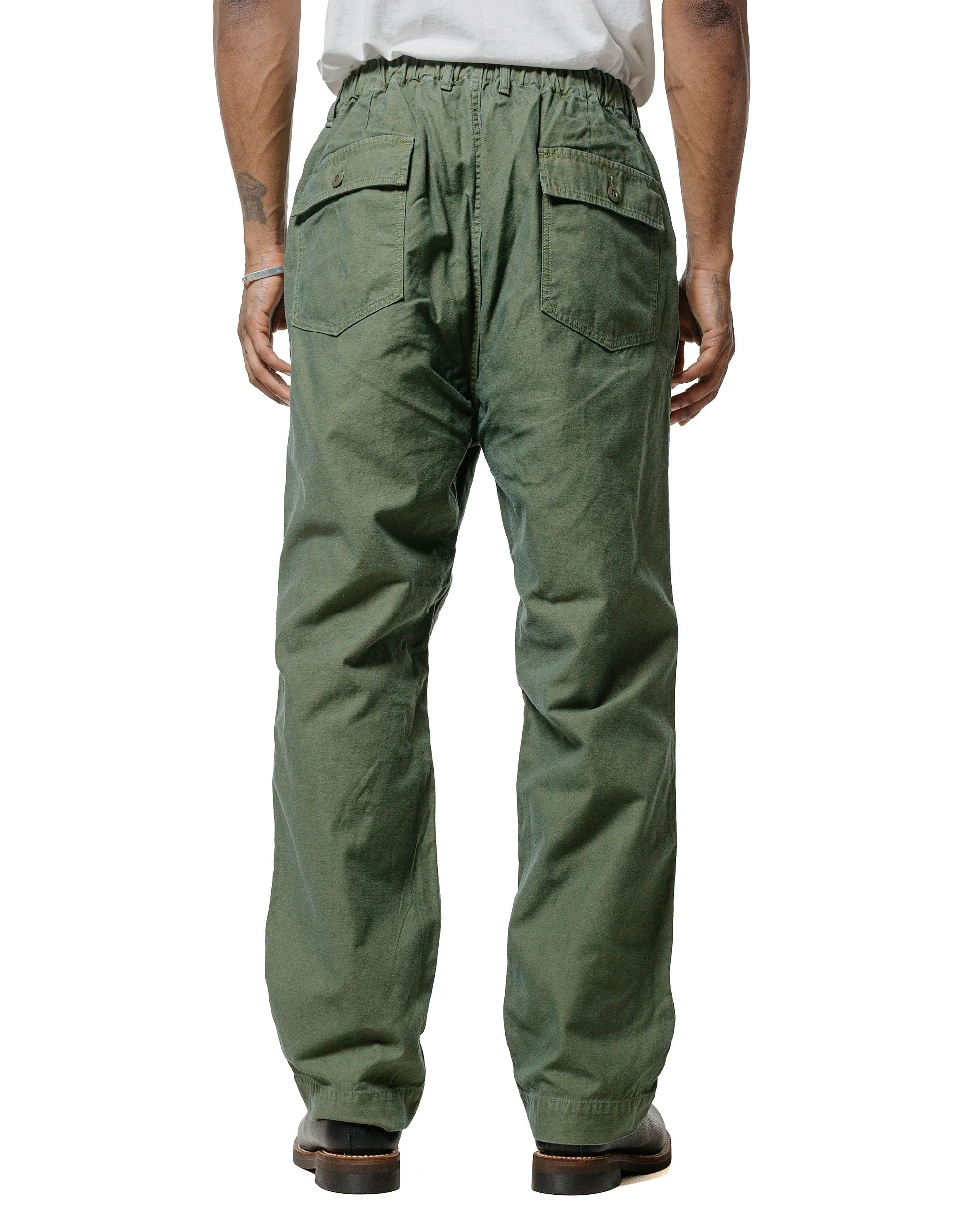 Sage de Cret Chino Cloth Single Pleat Baggy Pants Olive sold by Lost & Found product image thumbnail 3