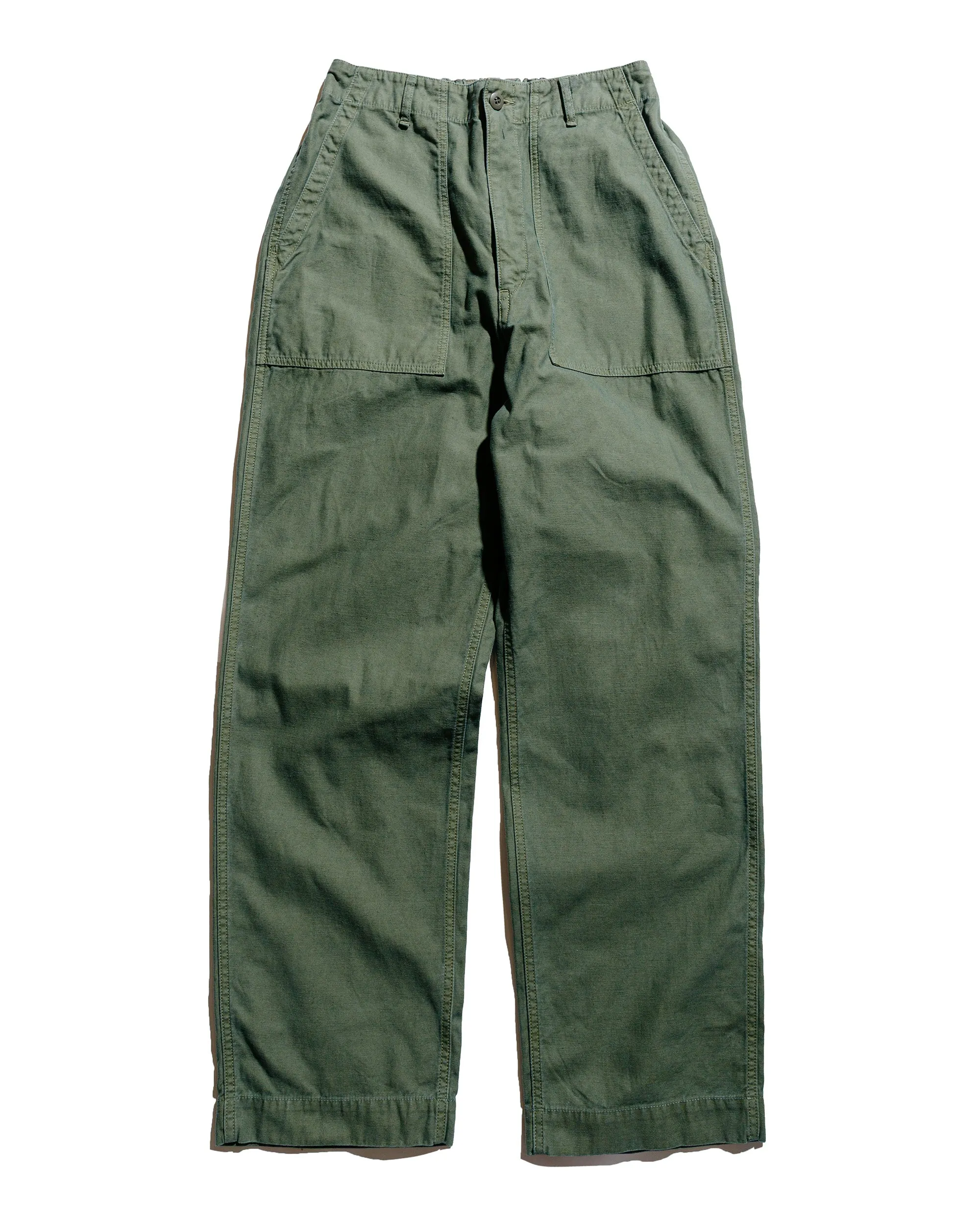 Sage de Cret Chino Cloth Single Pleat Baggy Pants Olive sold by Lost & Found
