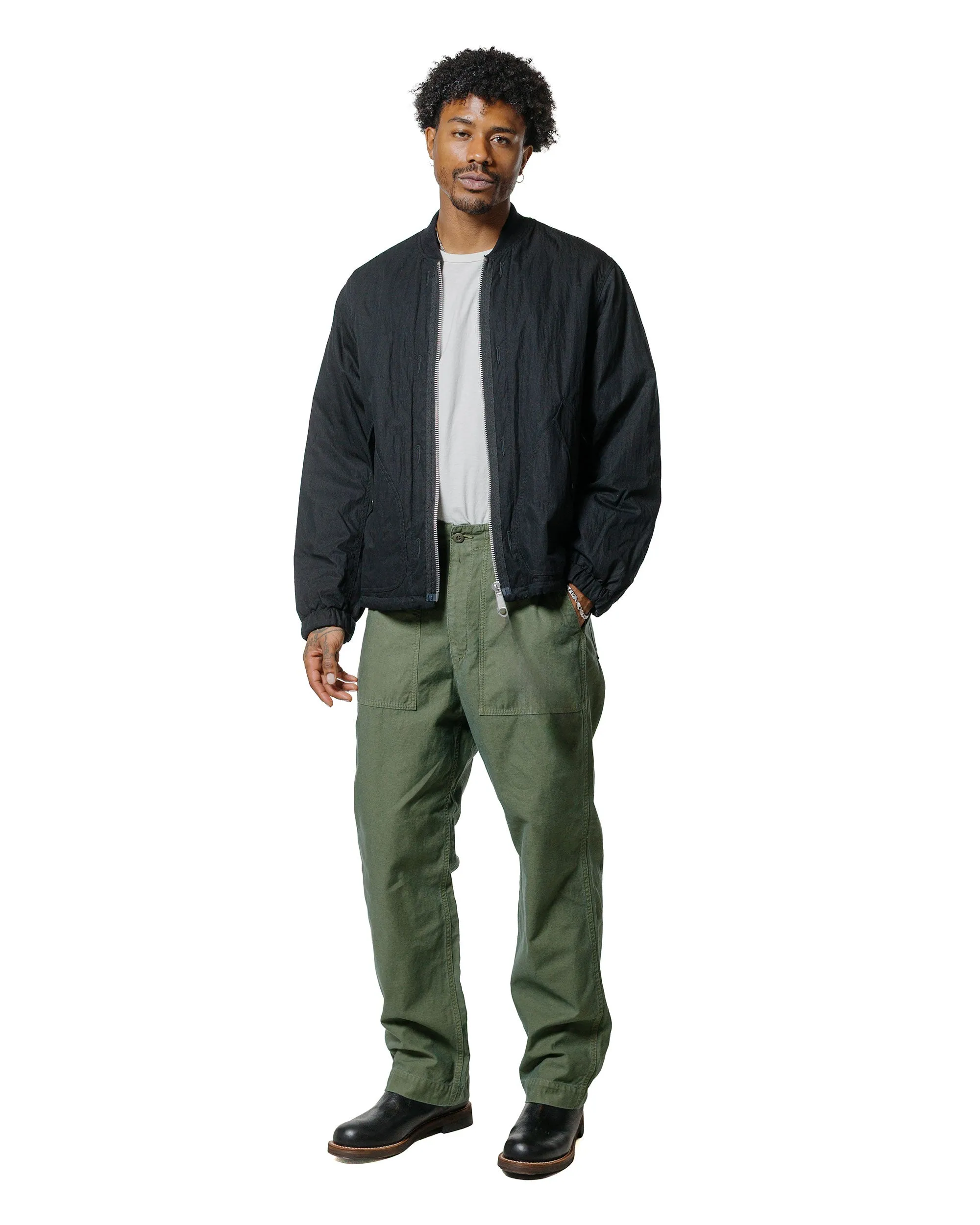 Sage de Cret Chino Cloth Single Pleat Baggy Pants Olive sold by Lost & Found product image thumbnail 4