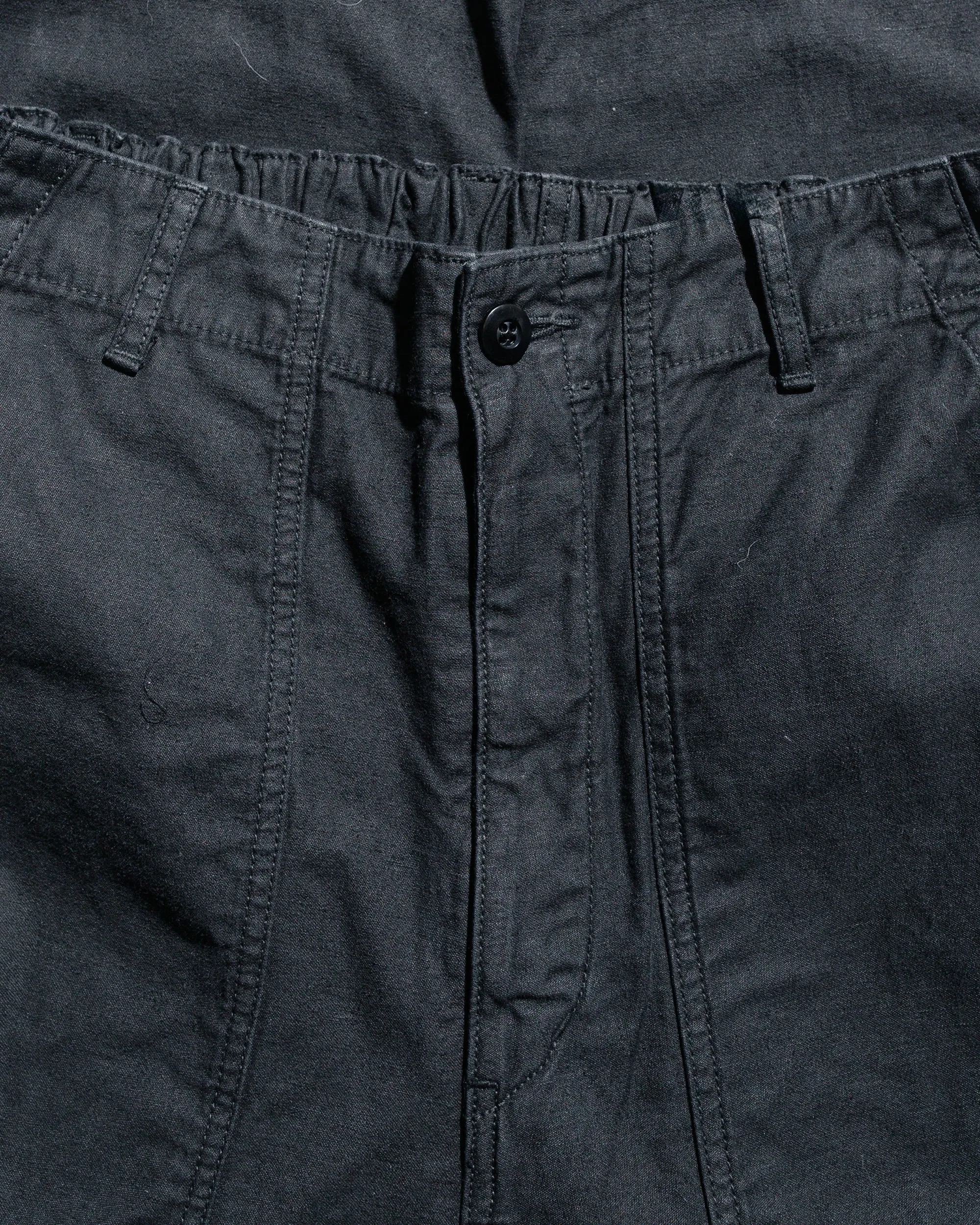 Sage de Cret Cotton/Linen Back Satin Wide Baker Pants Black sold by Lost & Found product image thumbnail 5
