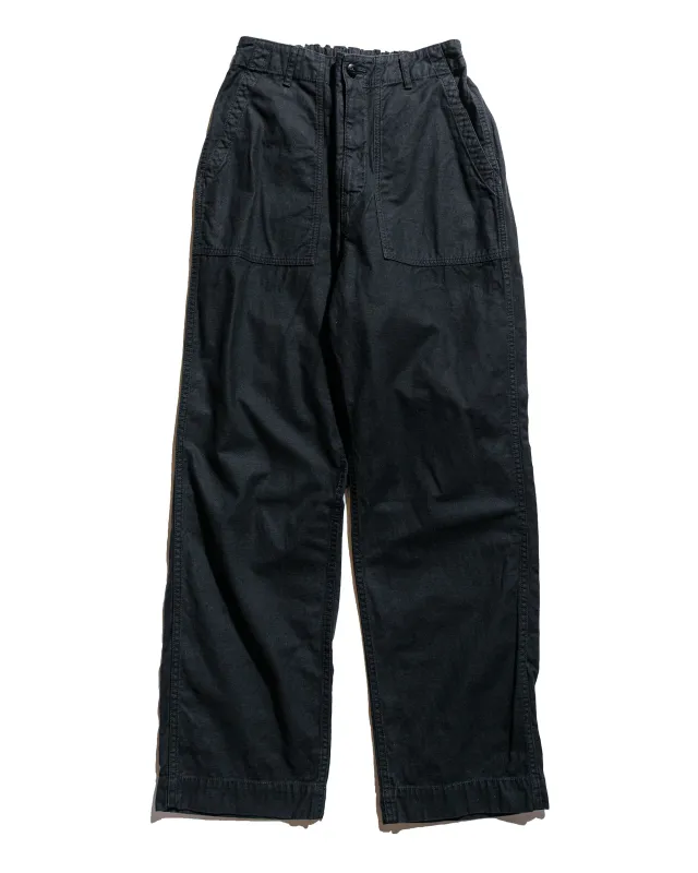 Sage de Cret Cotton/Linen Back Satin Wide Baker Pants Black sold by Lost & Found