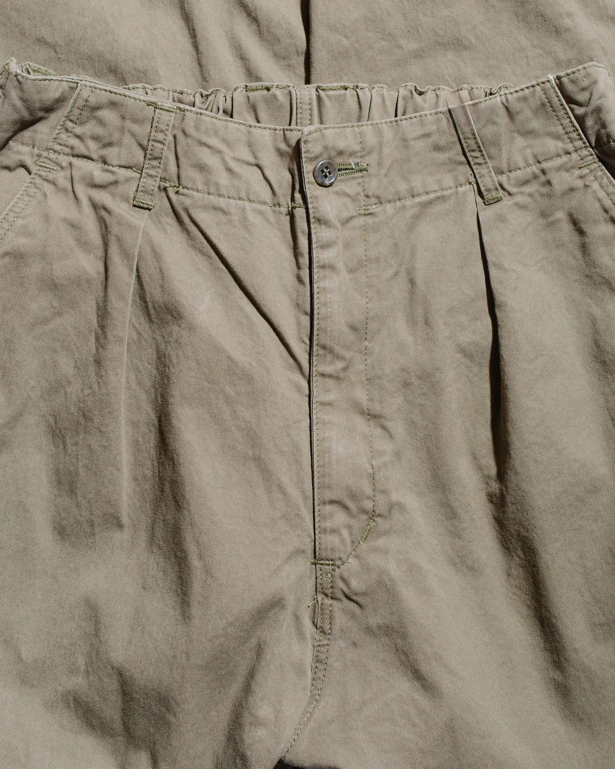 Sage de Cret Cotton/Linen Back Satin Wide Baker Pants Olive sold by Lost & Found product image thumbnail 5