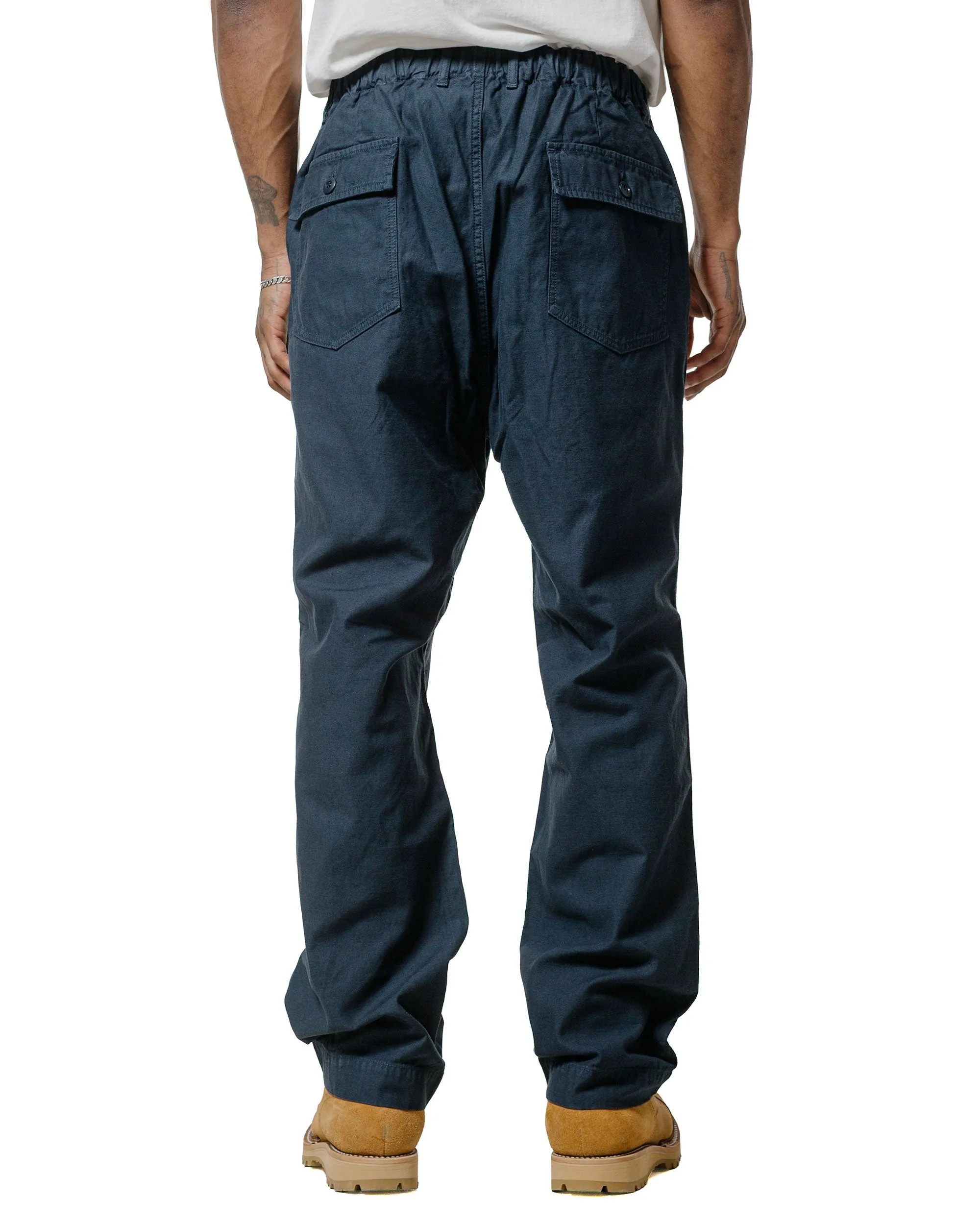 Sage de Cret Cotton/Linen Back Satin Wide Baker Pants Navy sold by Lost & Found product image thumbnail 3