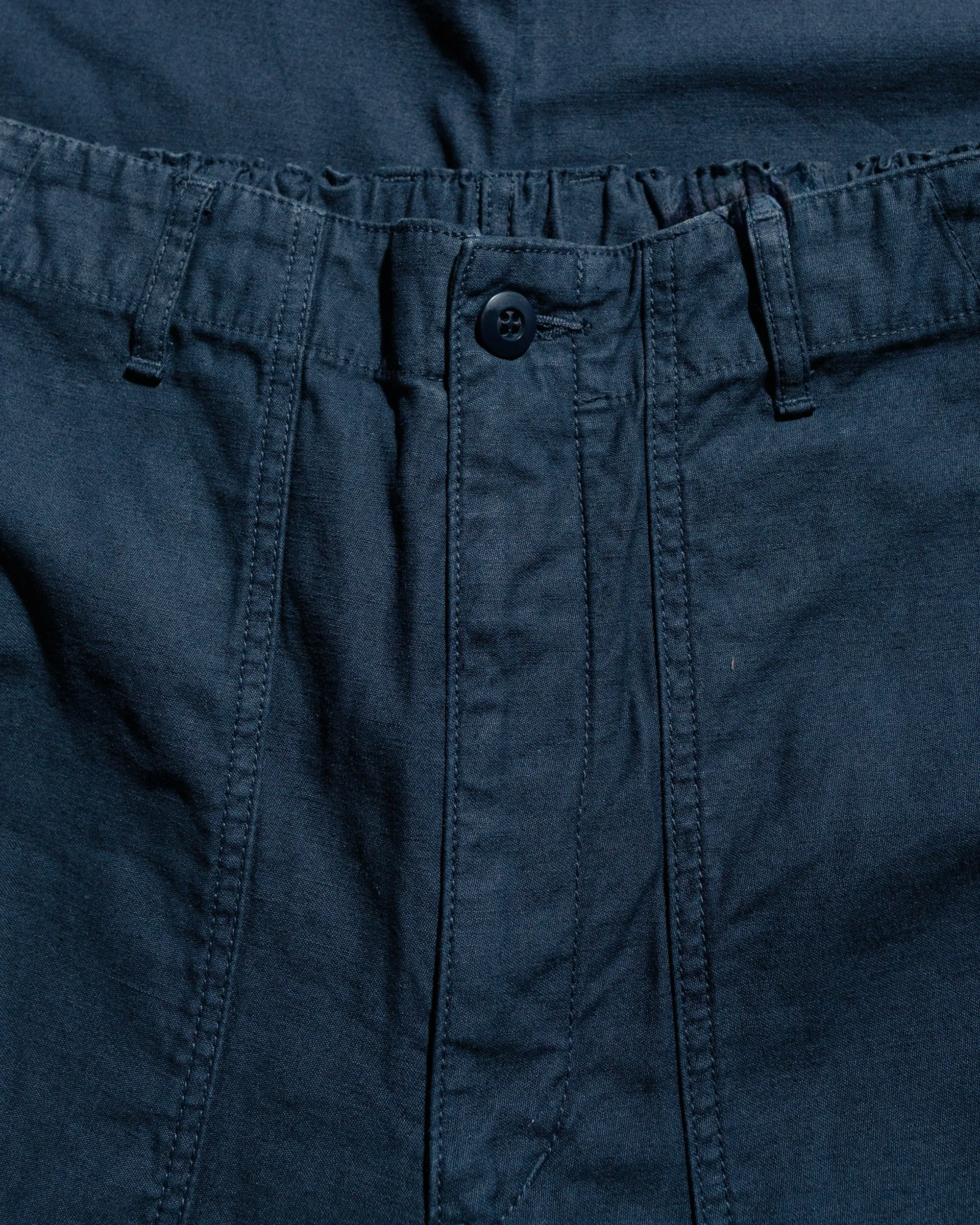 Sage de Cret Cotton/Linen Back Satin Wide Baker Pants Navy sold by Lost & Found product image thumbnail 5