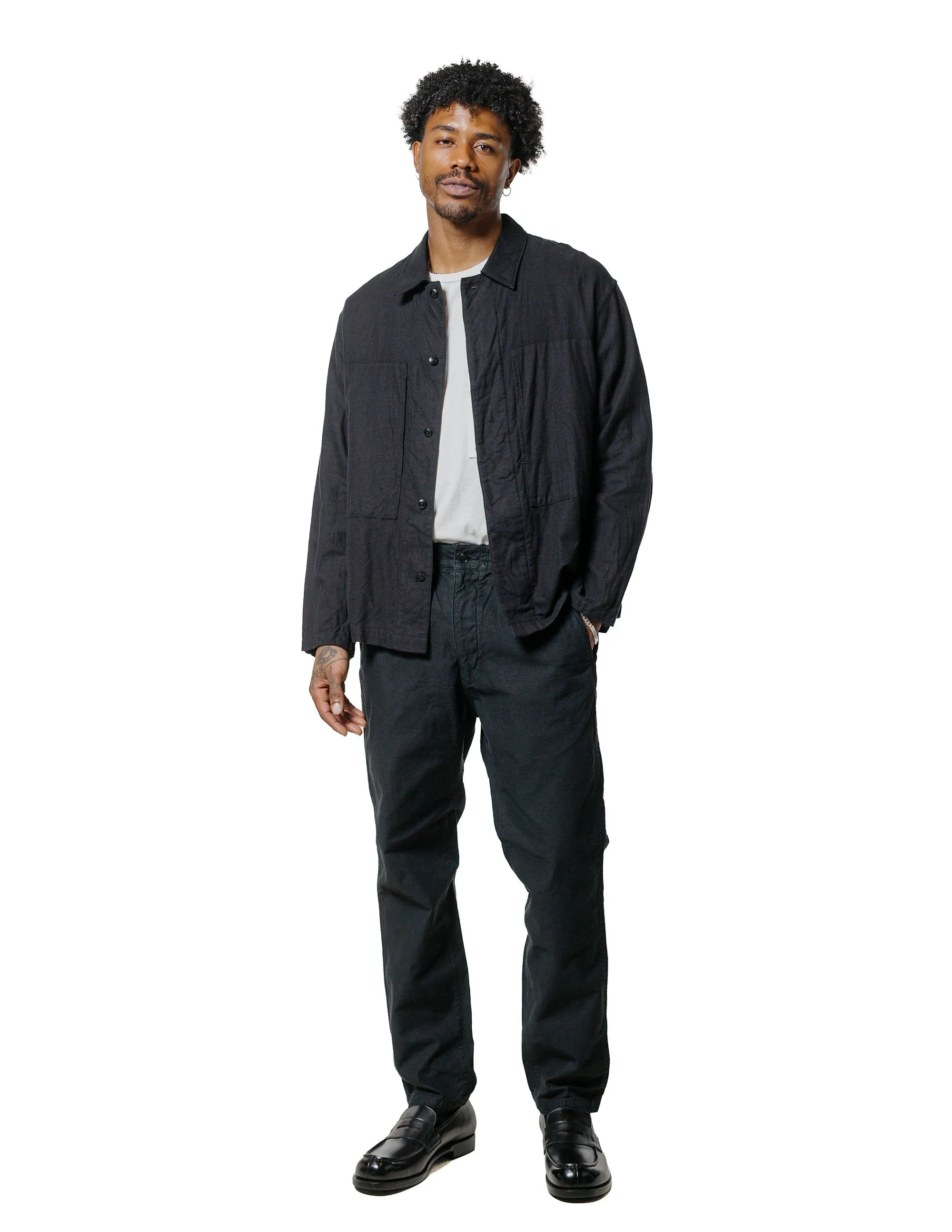 Sage de Cret Cotton/Linen Back Satin Tapered Pants Black sold by Lost & Found product image thumbnail 4