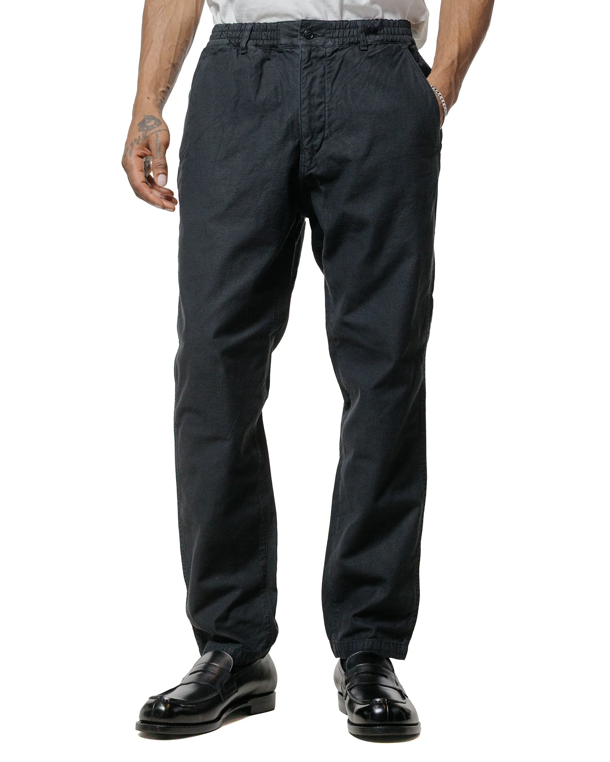 Sage de Cret Cotton/Linen Back Satin Tapered Pants Black sold by Lost & Found product image thumbnail 2