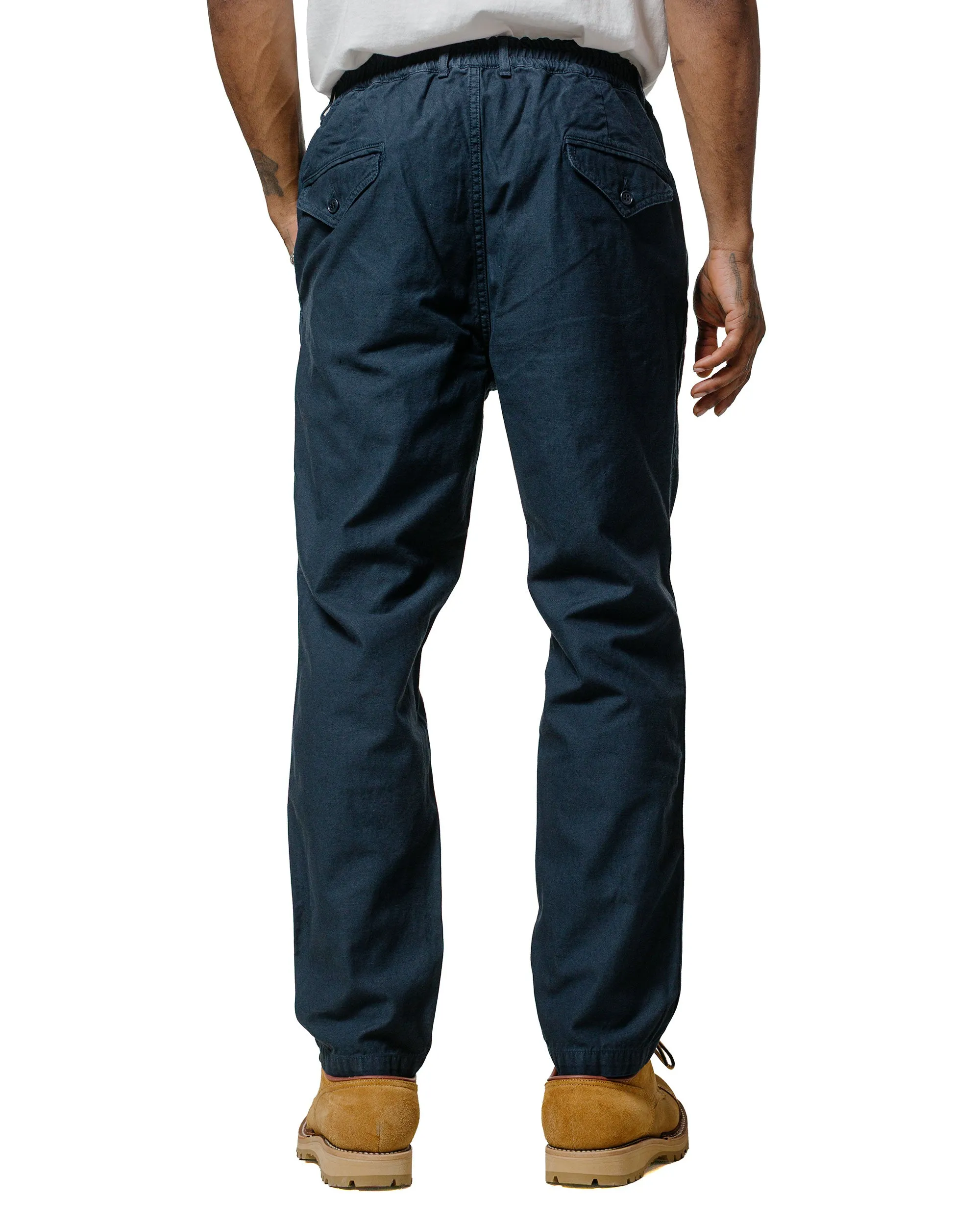 Sage de Cret Cotton/Linen Back Satin Tapered Pants Navy sold by Lost & Found product image thumbnail 3