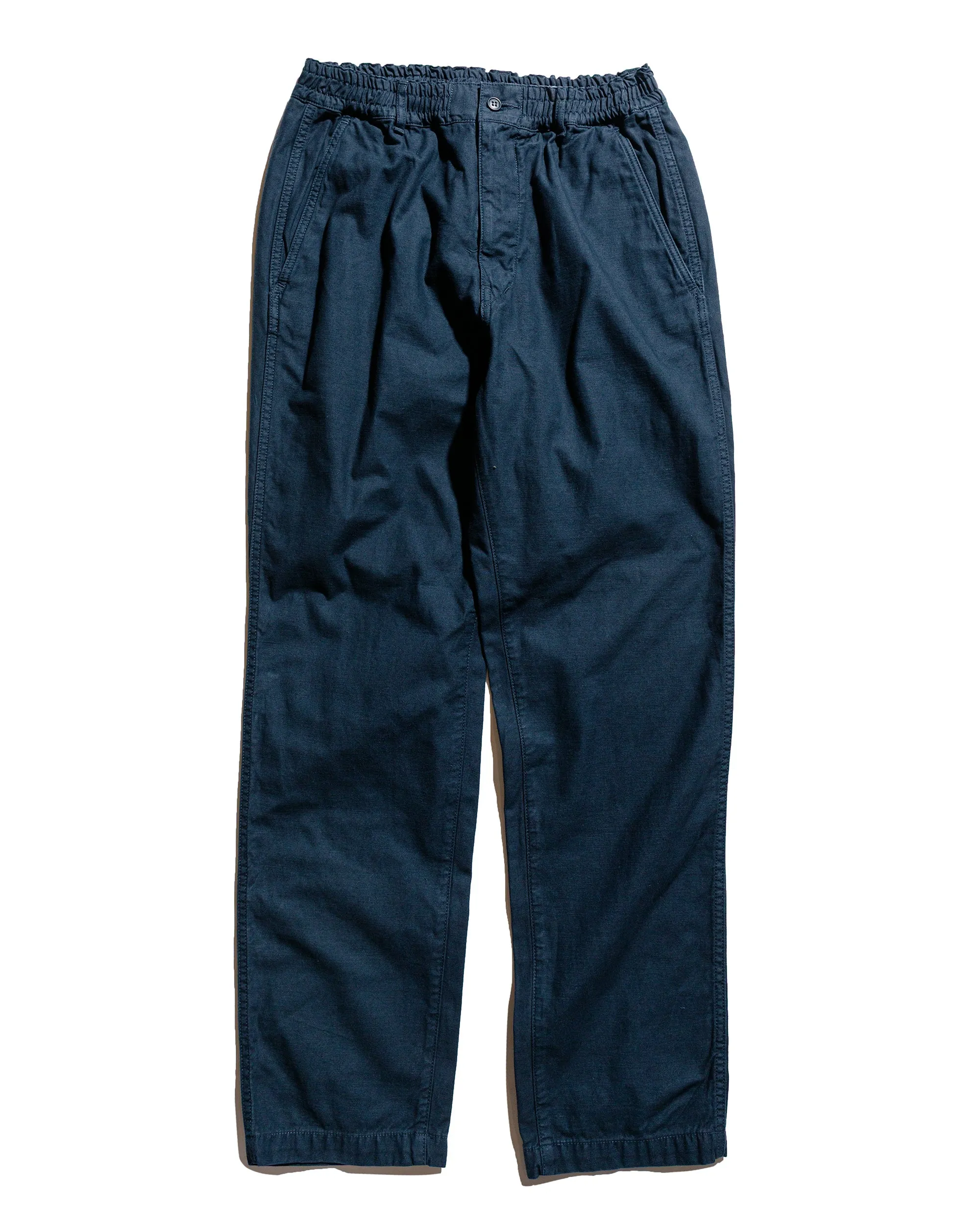 Sage de Cret Cotton/Linen Back Satin Tapered Pants Navy sold by Lost & Found