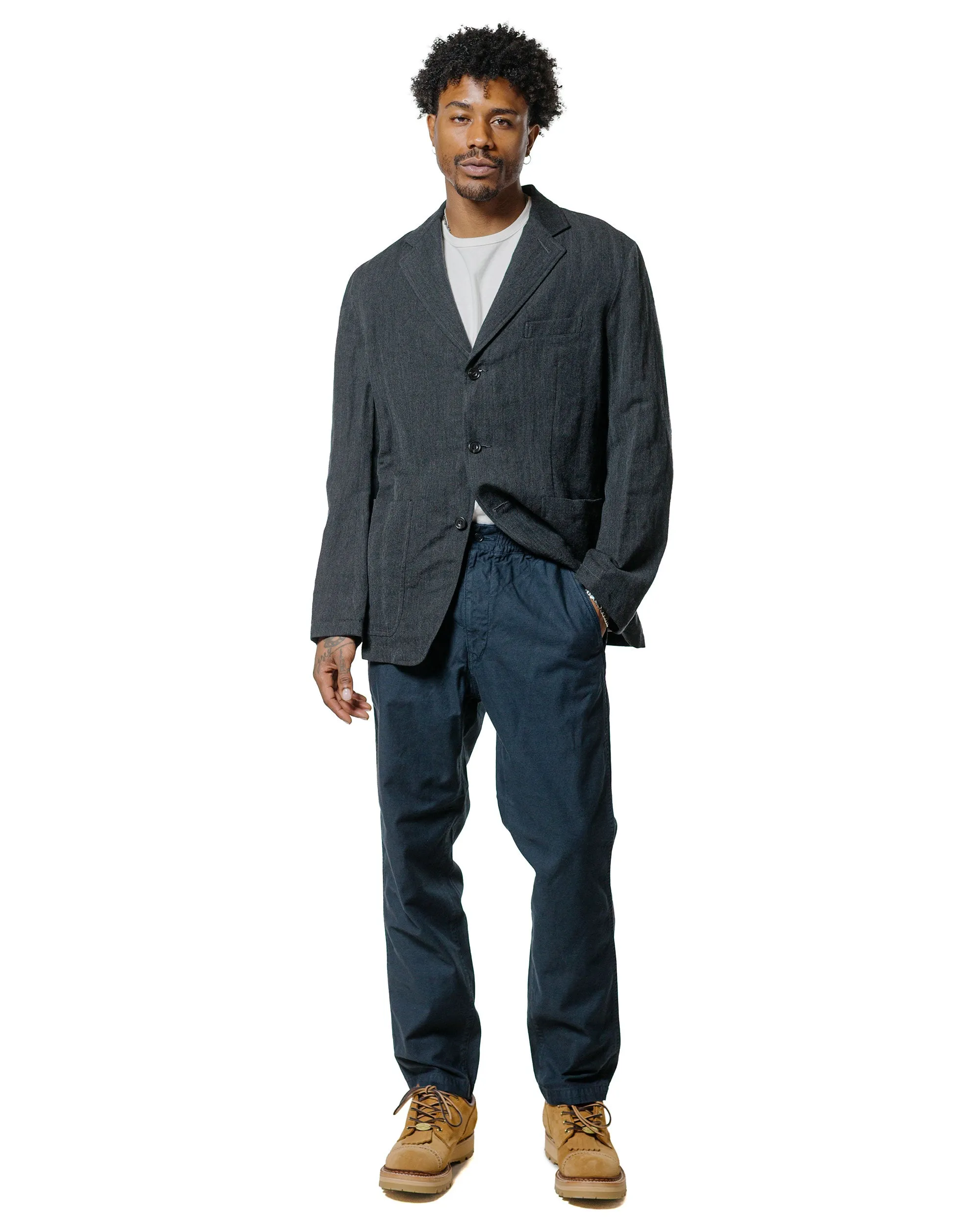 Sage de Cret Cotton/Linen Back Satin Tapered Pants Navy sold by Lost & Found product image thumbnail 4