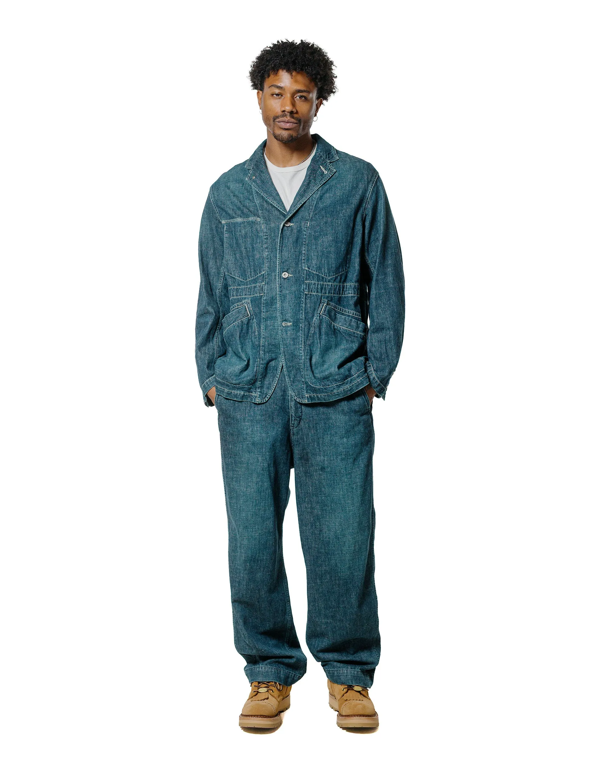 Sage de Cret 11oz. Cotton/Linen Denim Baggy Pants Navy sold by Lost & Found product image thumbnail 4