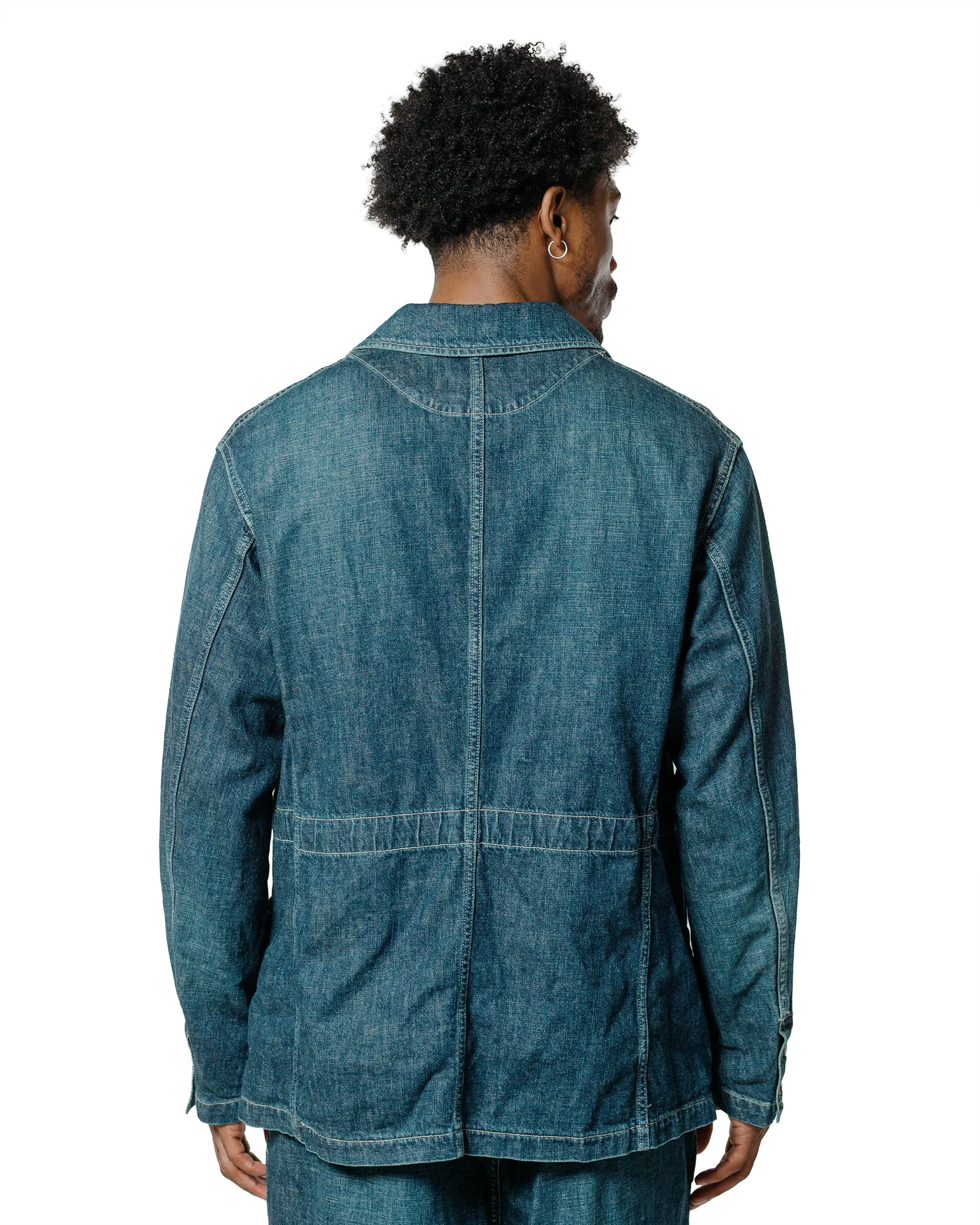 Sage de Cret 11oz. Cotton/Linen Denim Coverall Jacket Navy sold by Lost & Found product image thumbnail 3