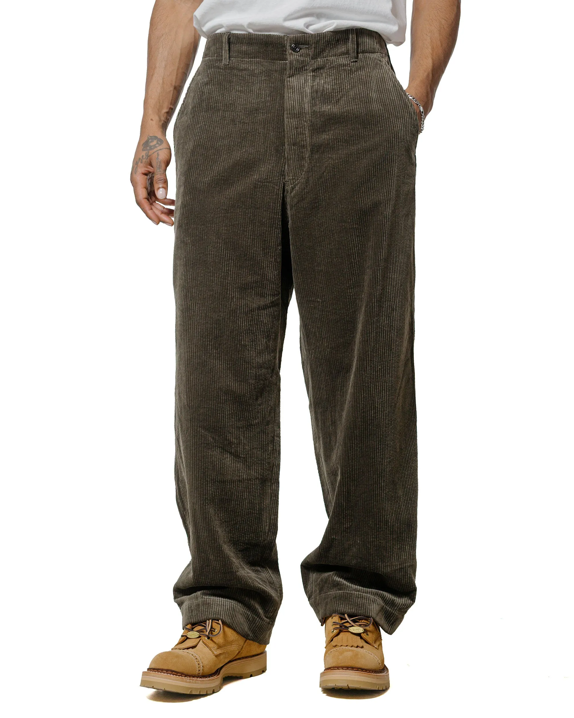 Sage de Cret Corduroy Baggy Pants Olive sold by Lost & Found product image thumbnail 2