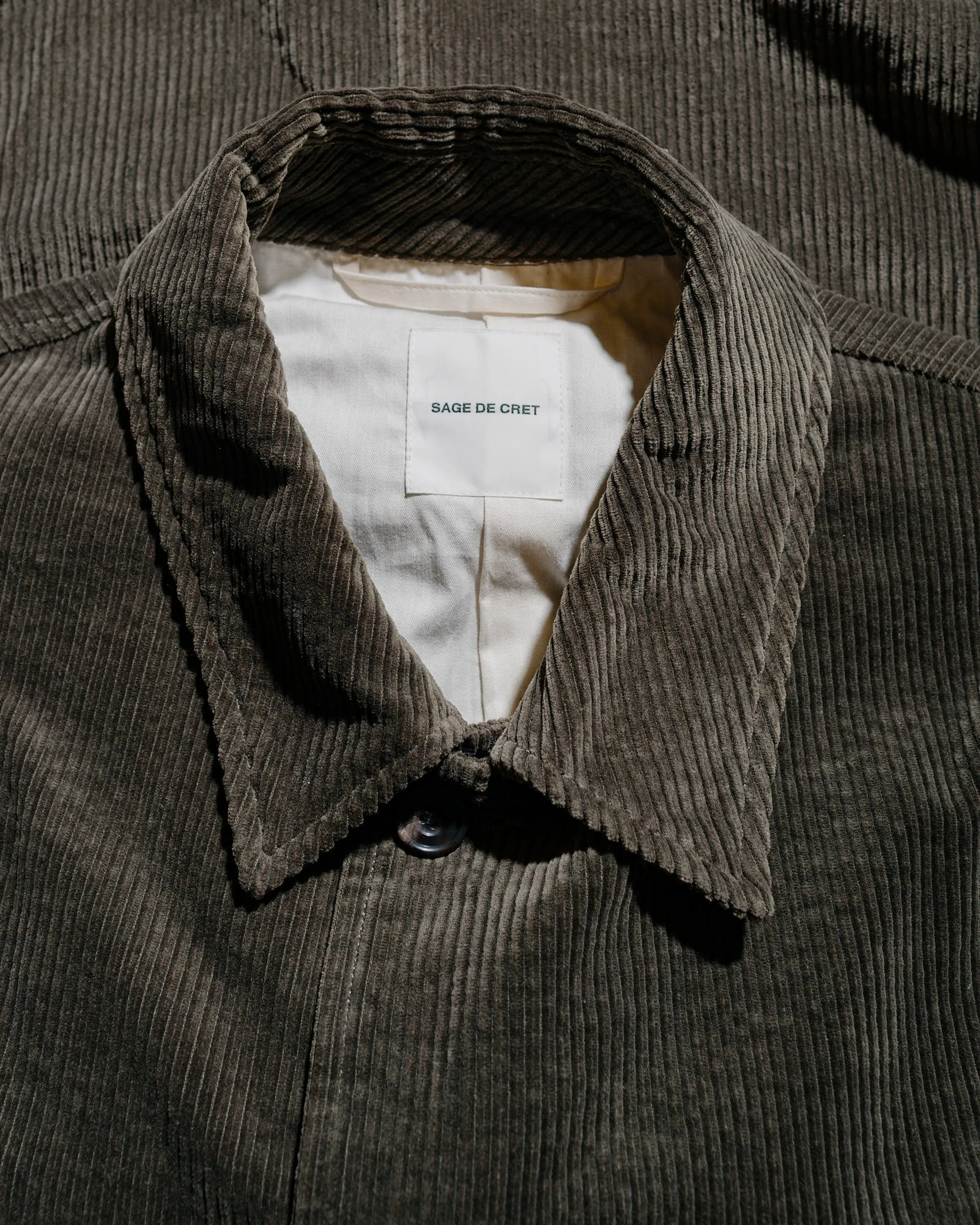 Sage de Cret Corduroy Short Coverall Jacket Olive sold by Lost & Found product image thumbnail 5