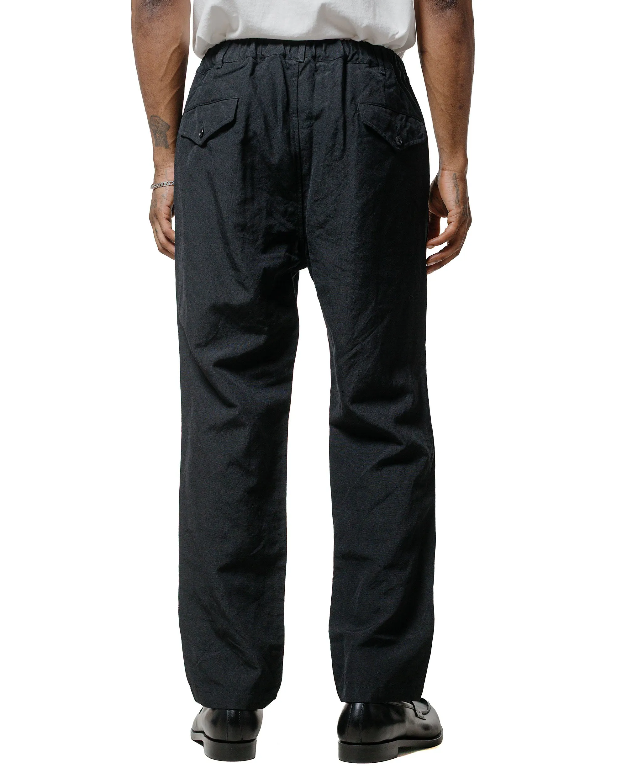 Sage de Cret High Density Wool/Linen Oxford Pegtop Single Pleat Pants Black sold by Lost & Found product image thumbnail 3