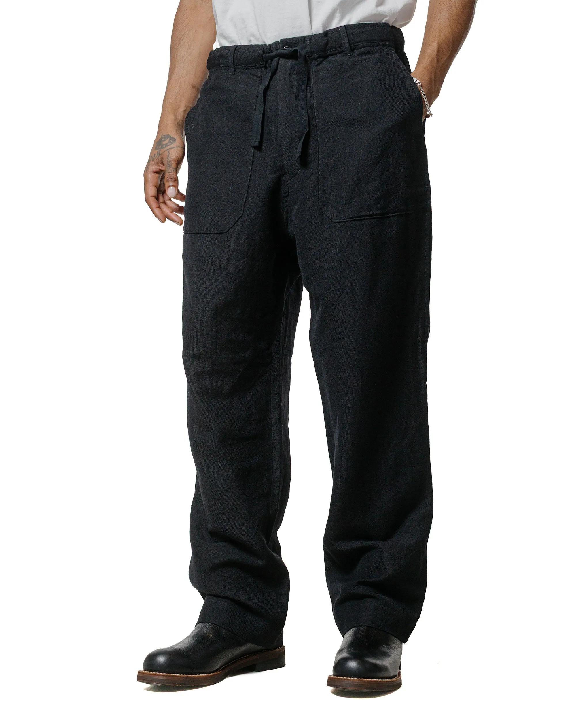 Sage de Cret Serge Wide Baker Pants Black sold by Lost & Found product image thumbnail 2