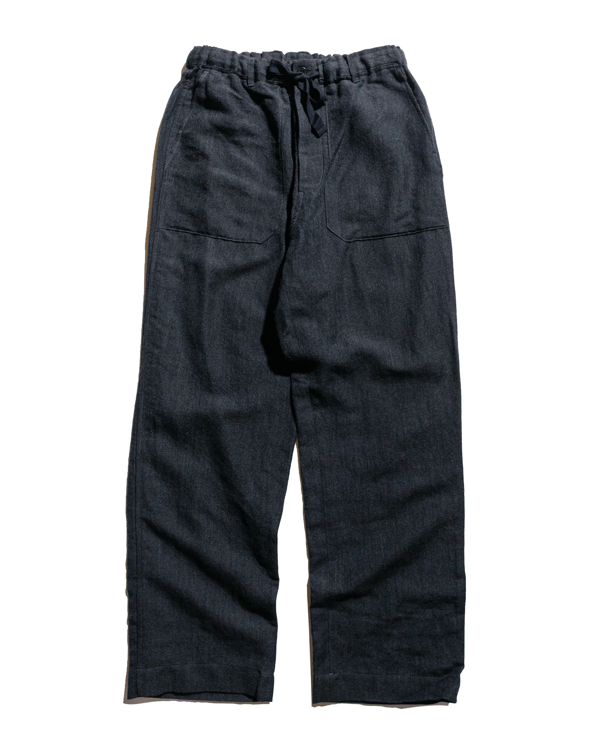 Sage de Cret Serge Wide Baker Pants Charcoal sold by Lost & Found