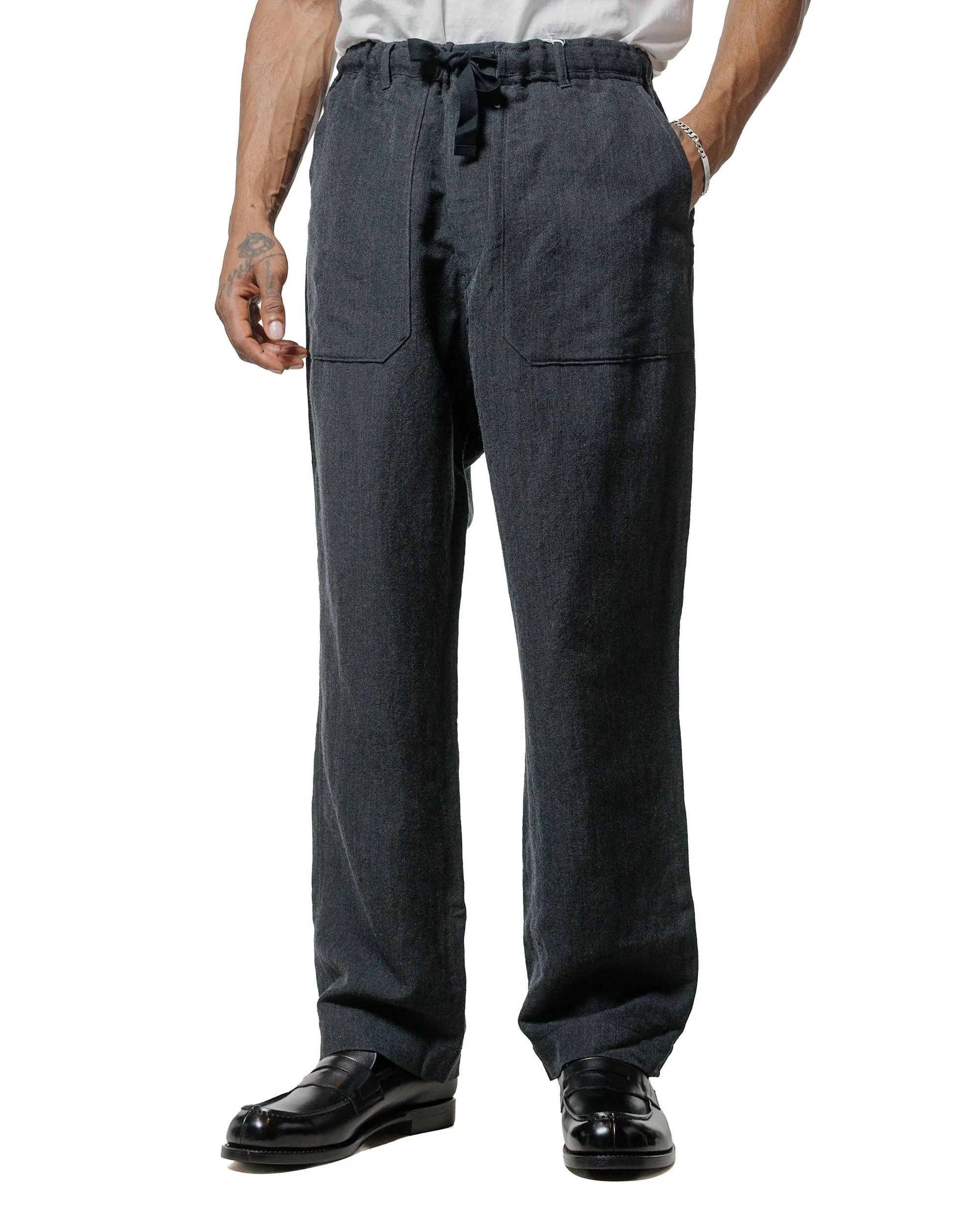 Sage de Cret Serge Wide Baker Pants Charcoal sold by Lost & Found product image thumbnail 2