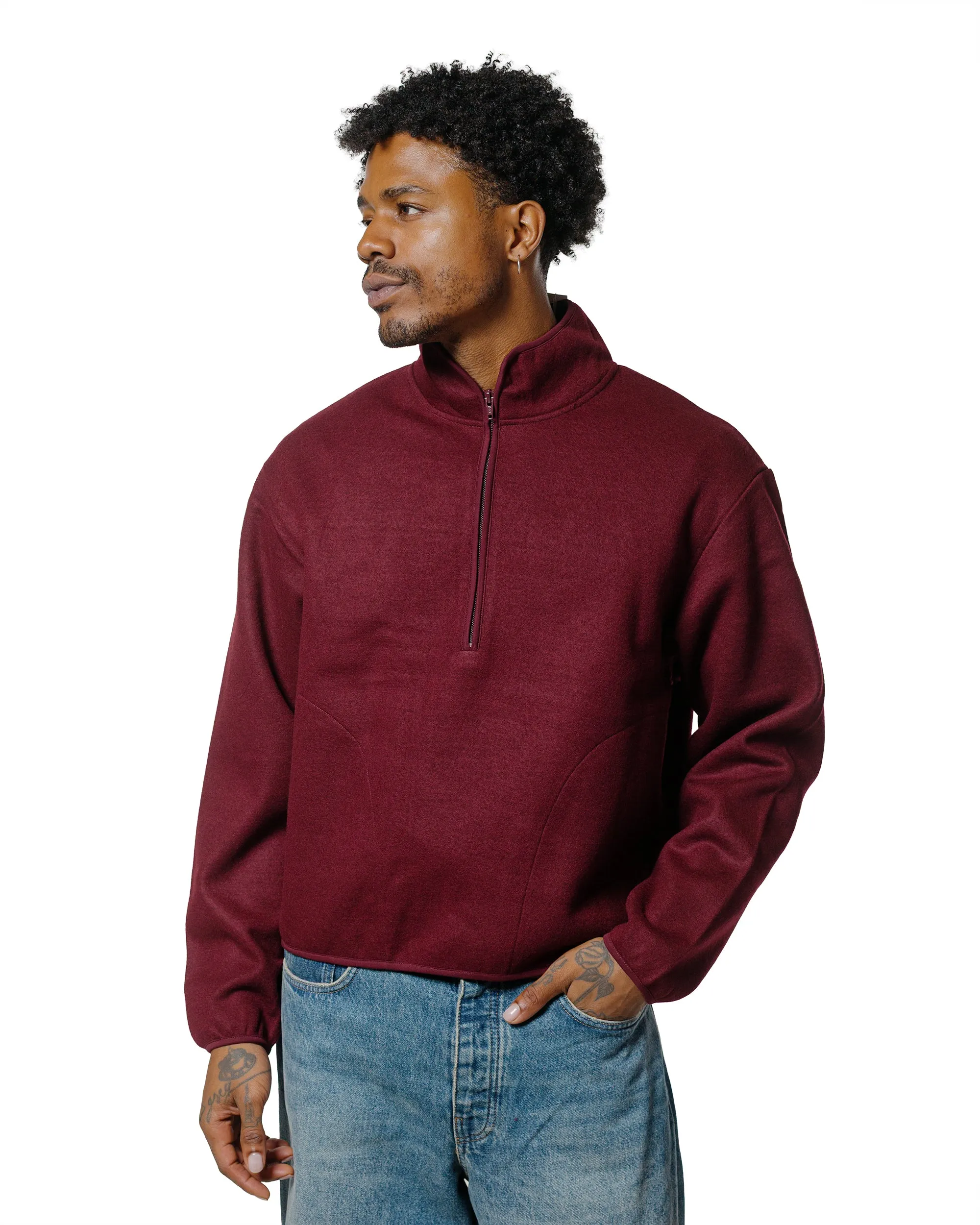 Sunflower Wool Half Zip Burgundy sold by Lost & Found product image thumbnail 2