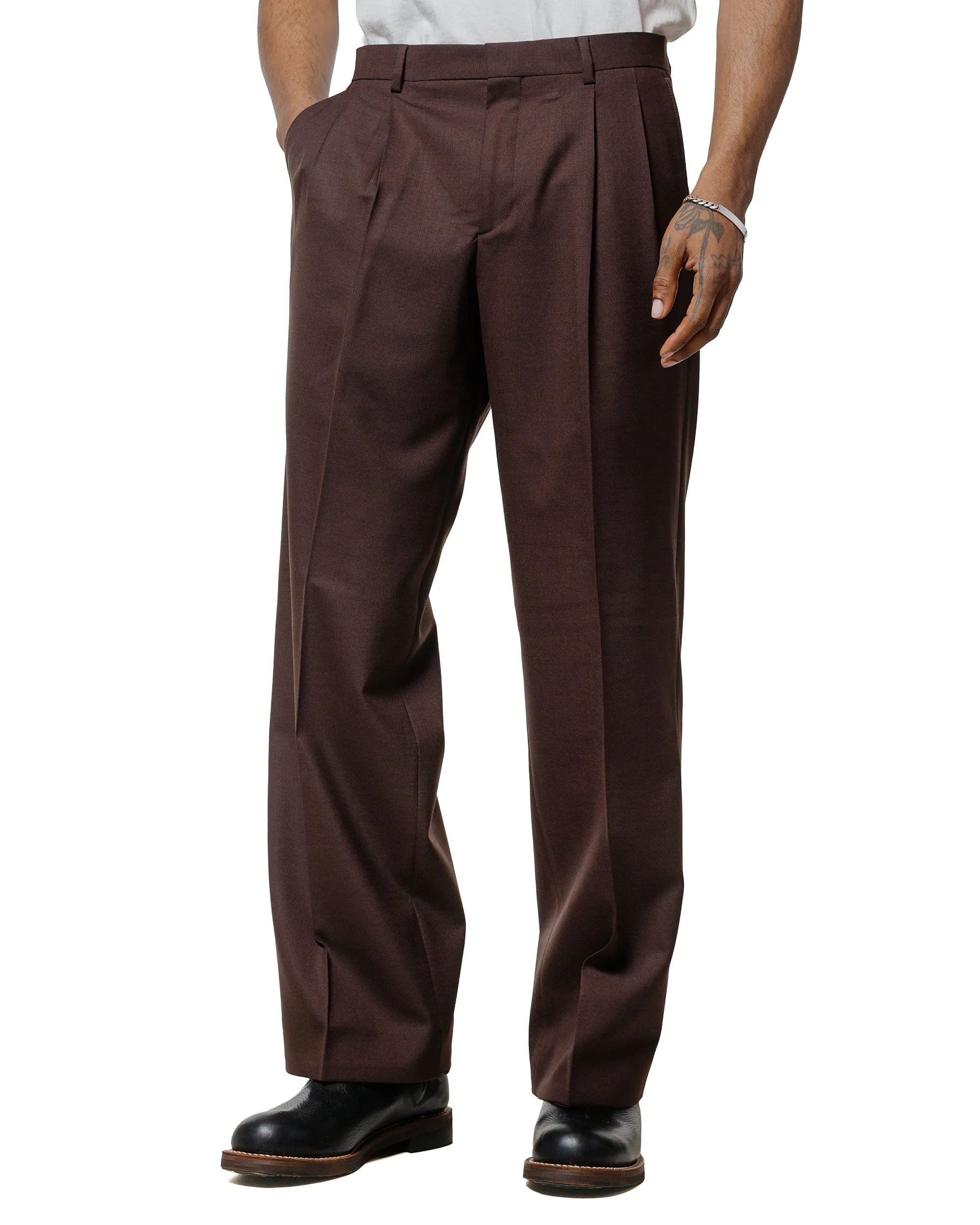 Sunflower Wide Pleated Trouser Brown sold by Lost & Found product image thumbnail 2