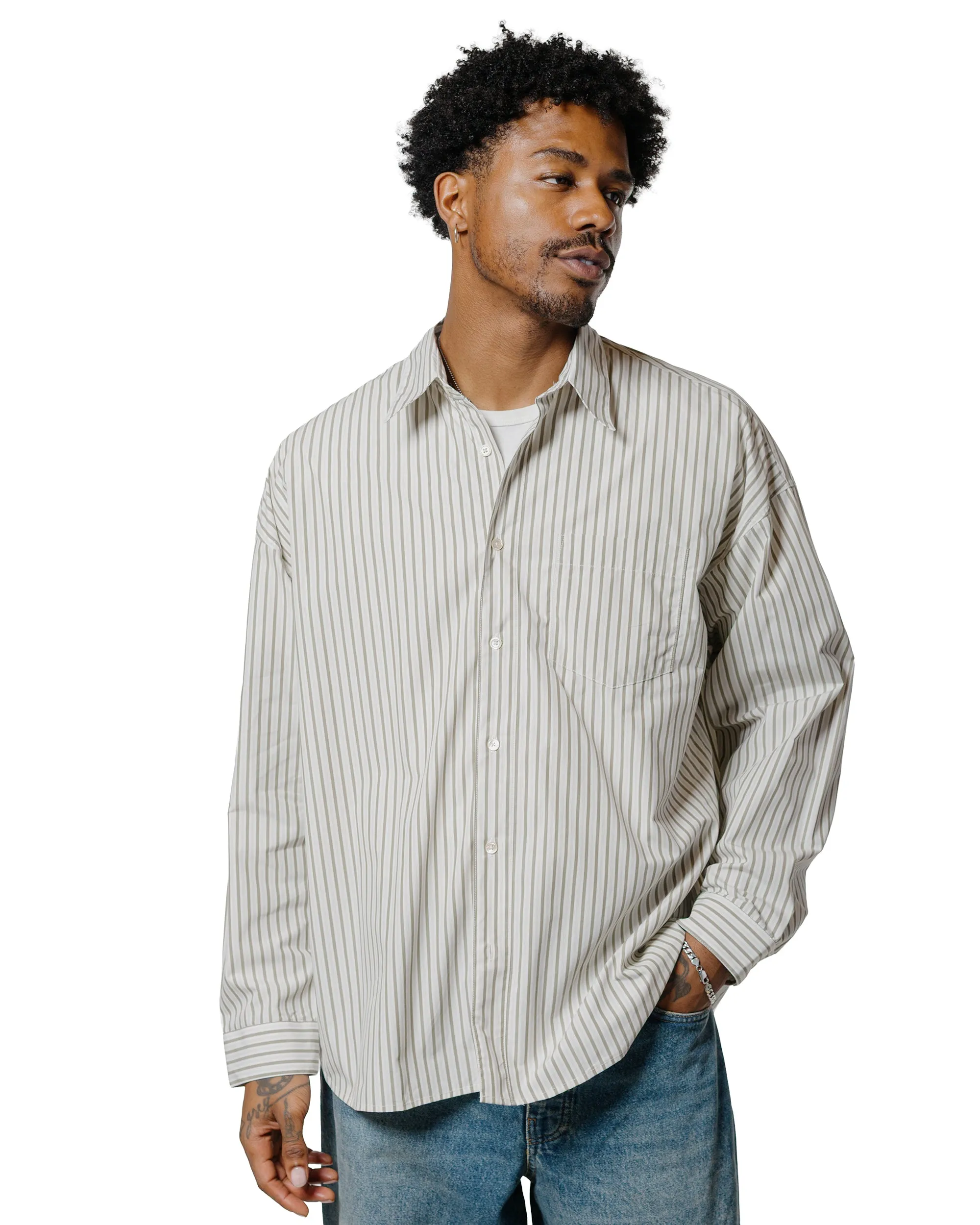 Sunflower Stable Shirt Stripe Khaki sold by Lost & Found product image thumbnail 2