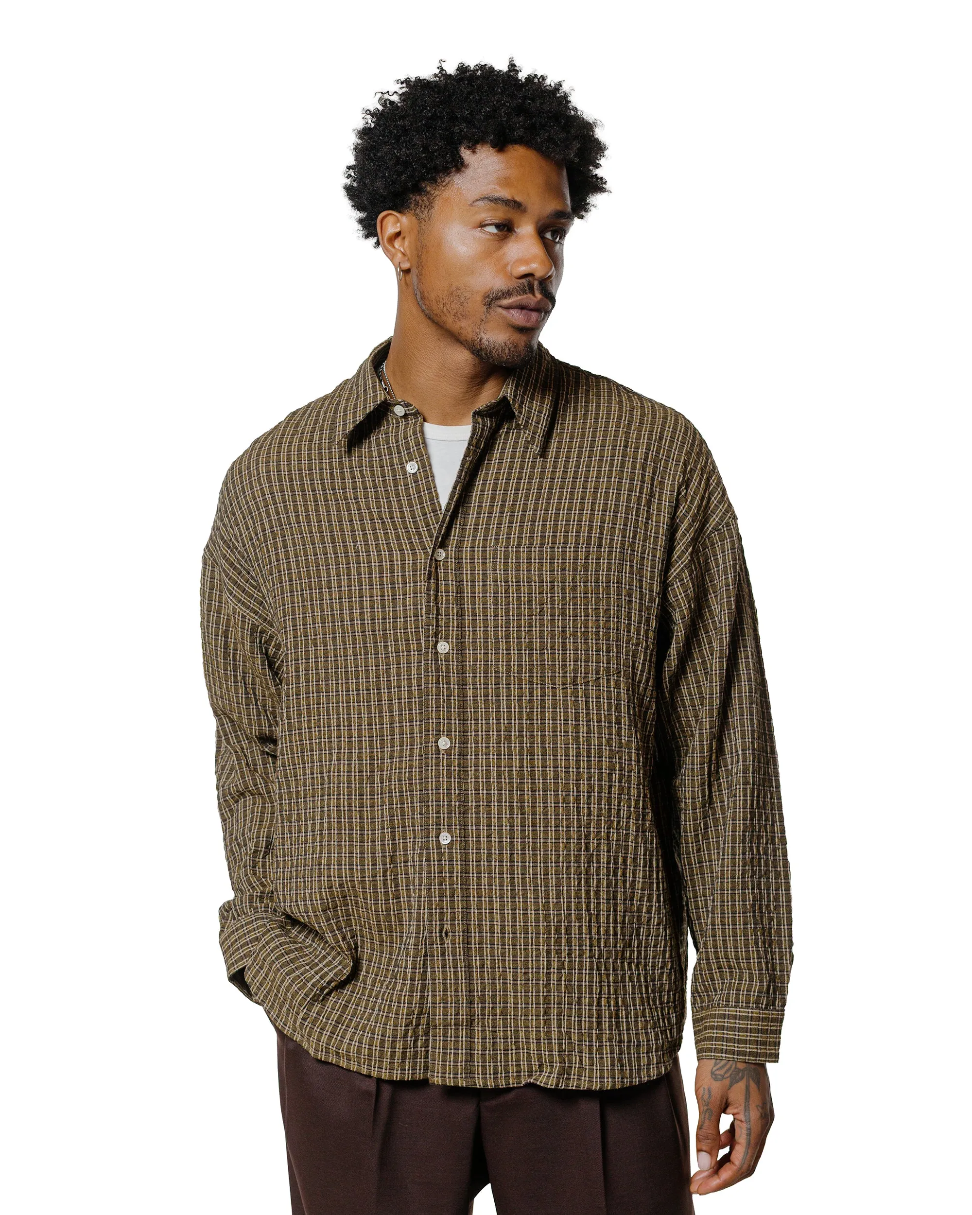 Sunflower Stable Shirt Check Khaki sold by Lost & Found product image thumbnail 2